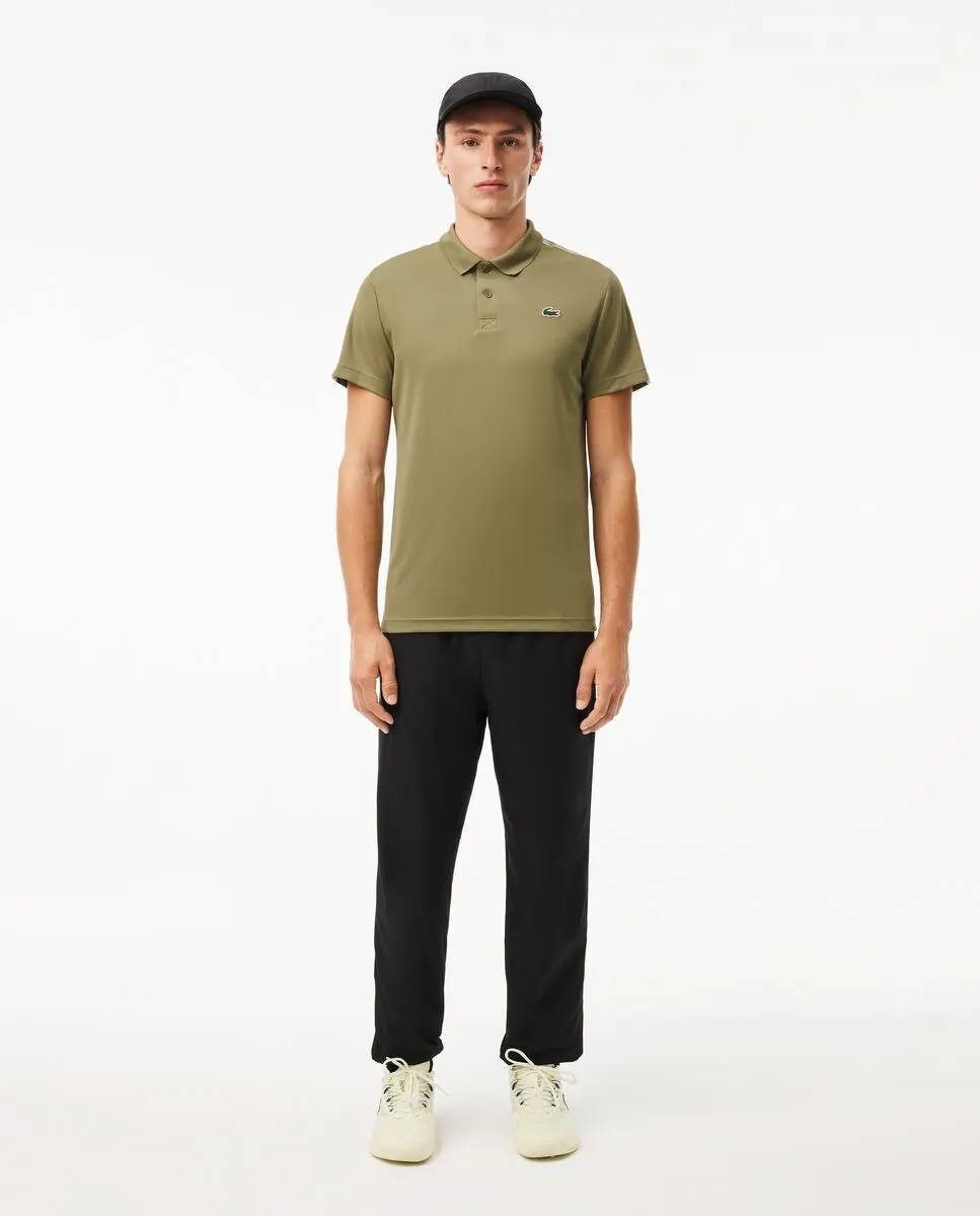 LACOSTE Regular Fit Ultra Dry Piqu  Tennis Polo Shirt Green LACOSTE Regular Fit Ultra Dry Piqu  Tennis Polo Shirt Green