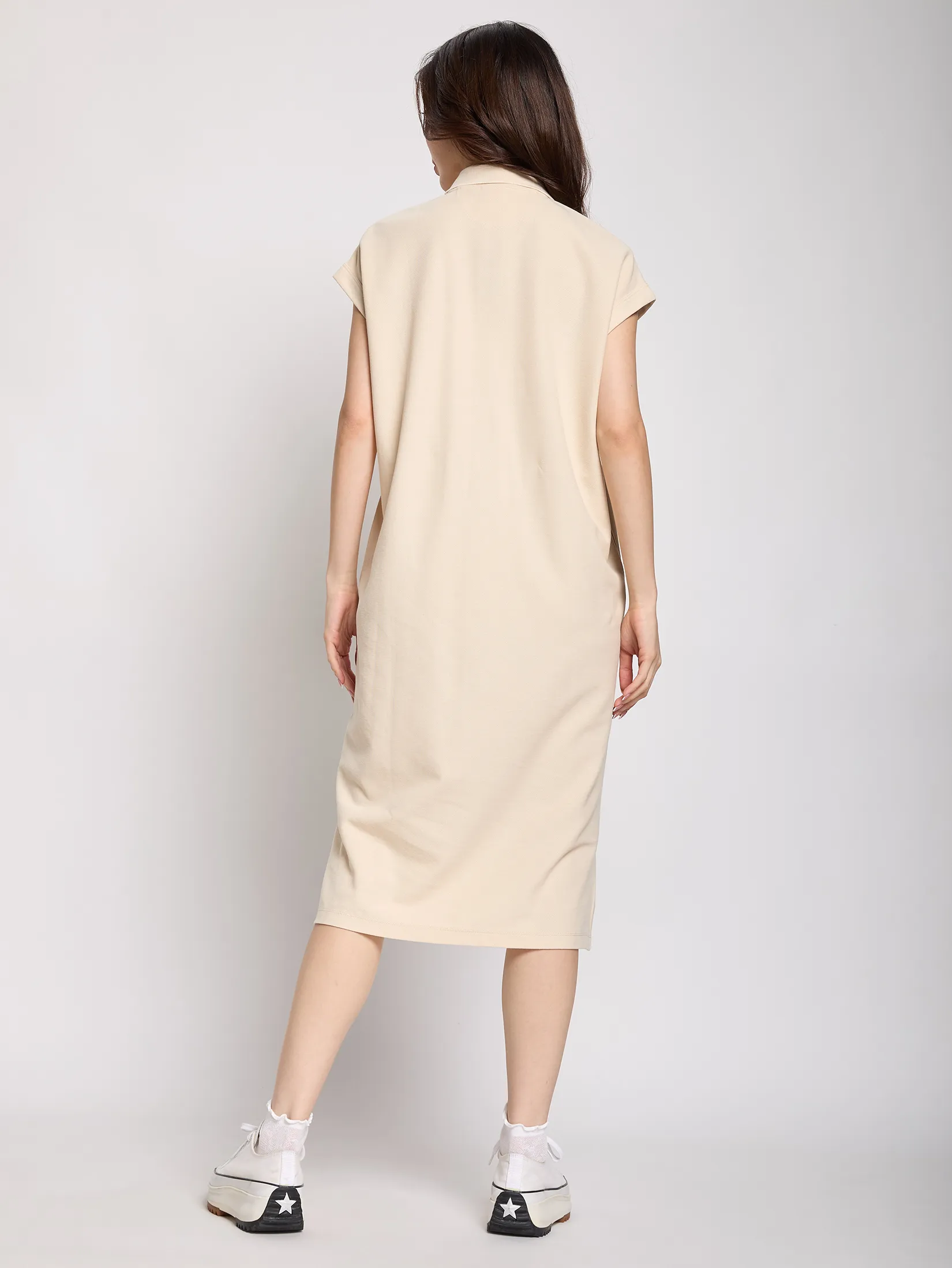 DEFRY 01 Women Dress Short Sleeves Collar Neck DEFRY 01 Women Dress Short Sleeves Collar Neck