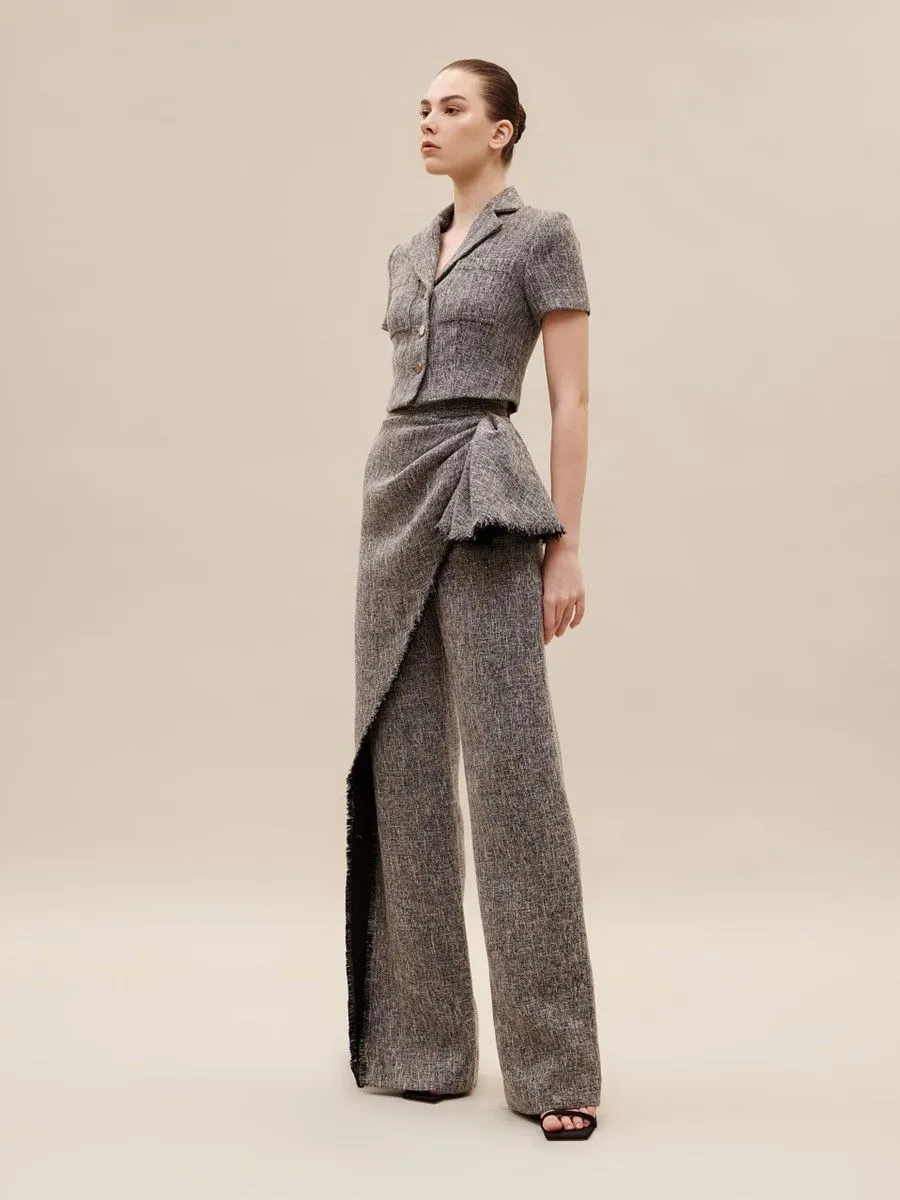 ASAVA ( SS24 )Everly Ruffle High-waisted Women Pants Black ASAVA ( SS24 )Everly Ruffle High-waisted Women Pants Black