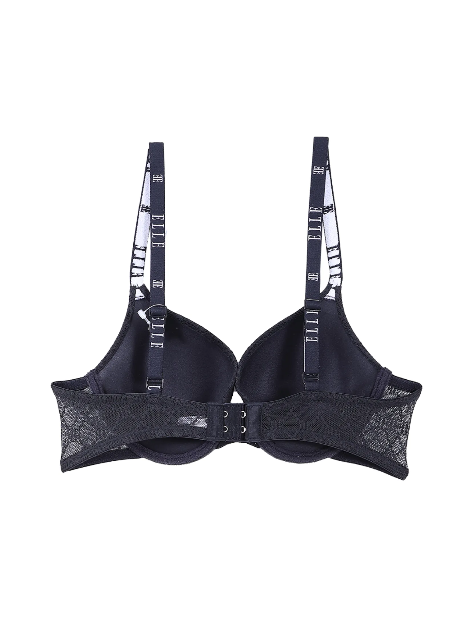 ELLE LINGERIE Women's Moulded Bra lace bra with underwire 3/4 Cup LB8603 - Black ELLE LINGERIE Women's Moulded Bra lace bra with underwire 3/4 Cup LB8603 - Black