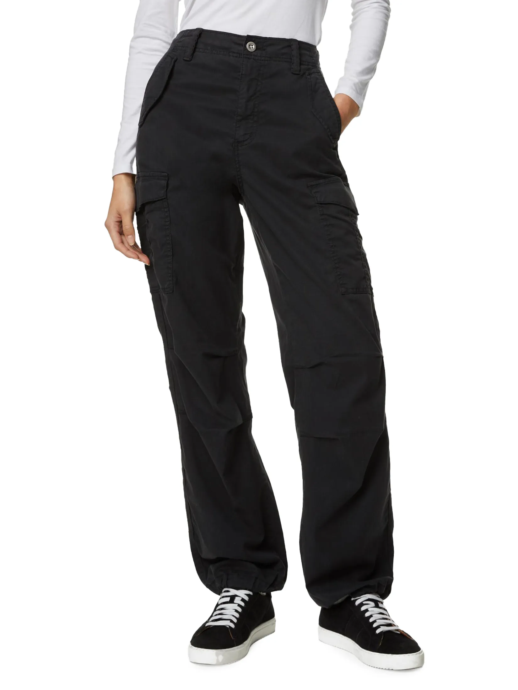 MARKS & SPENCER Women Cargo Trousers Lyocell Rich Straight Leg MARKS & SPENCER Women Cargo Trousers Lyocell Rich Straight Leg