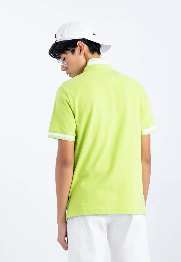OASIS Green Colourful Polo Shirt OASIS Green Colourful Polo Shirt