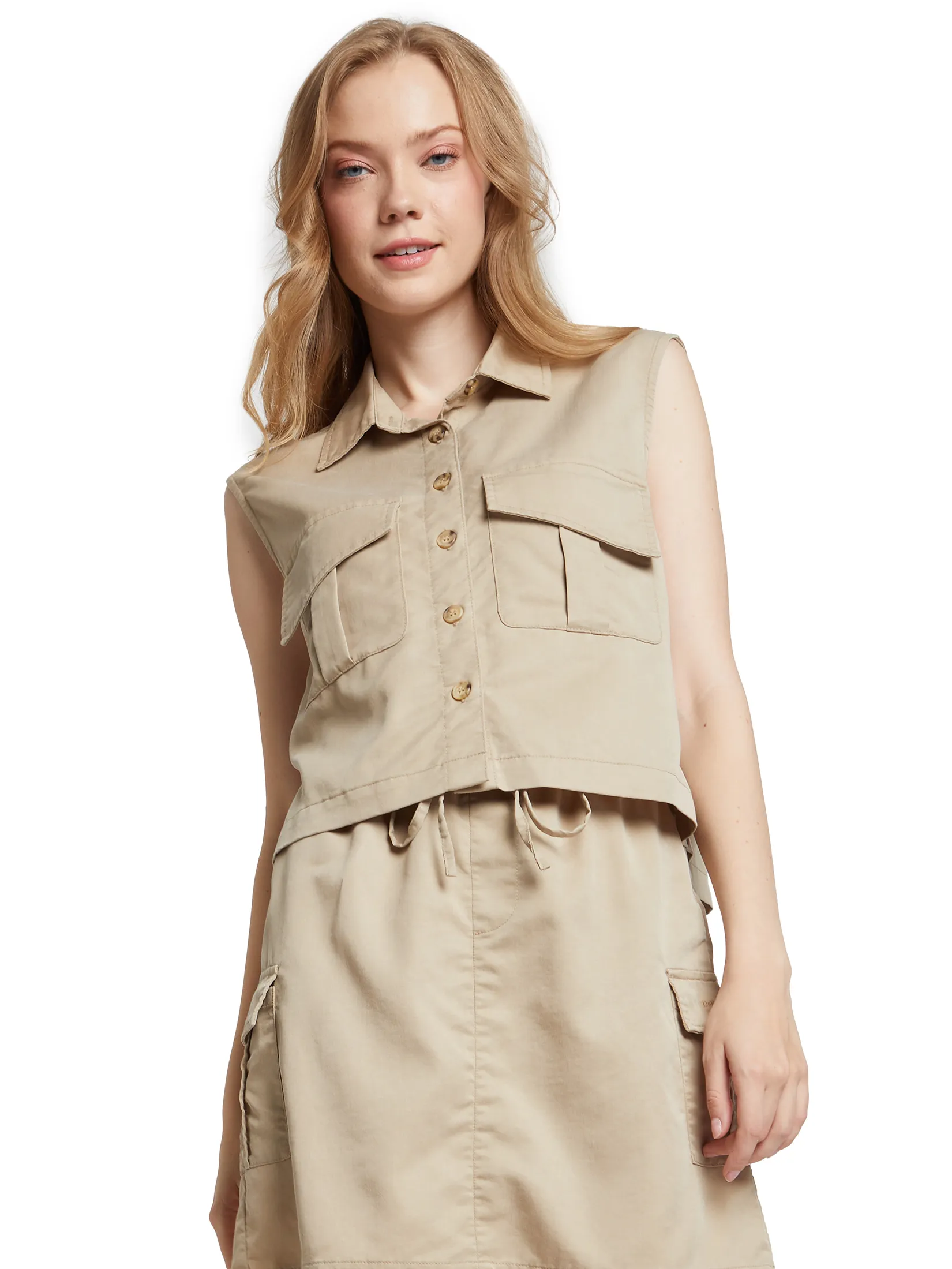 DEFRY 01 Women Blouses Collar Neck Sleeveless DEFRY 01 Women Blouses Collar Neck Sleeveless