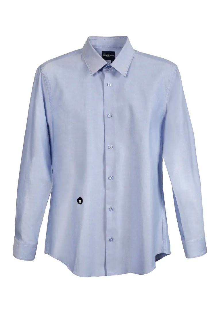 BROWNE & CO. Blue Long Sleeves Shirt BROWNE & CO. Blue Long Sleeves Shirt