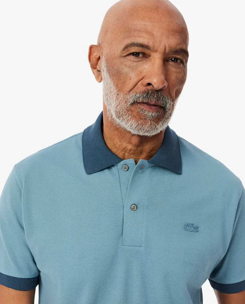 LACOSTE Classic Fit Ombr  Print L.12.12 Polo Shirt Blue LACOSTE Classic Fit Ombr  Print L.12.12 Polo Shirt Blue