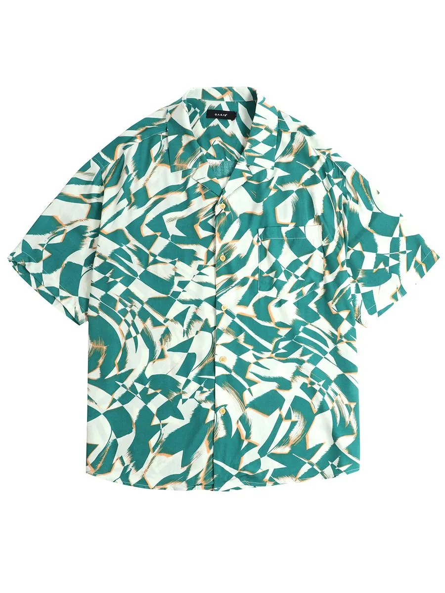 OASIS Men's Short sleeve Shirt Green OASIS Men's Short sleeve Shirt Green