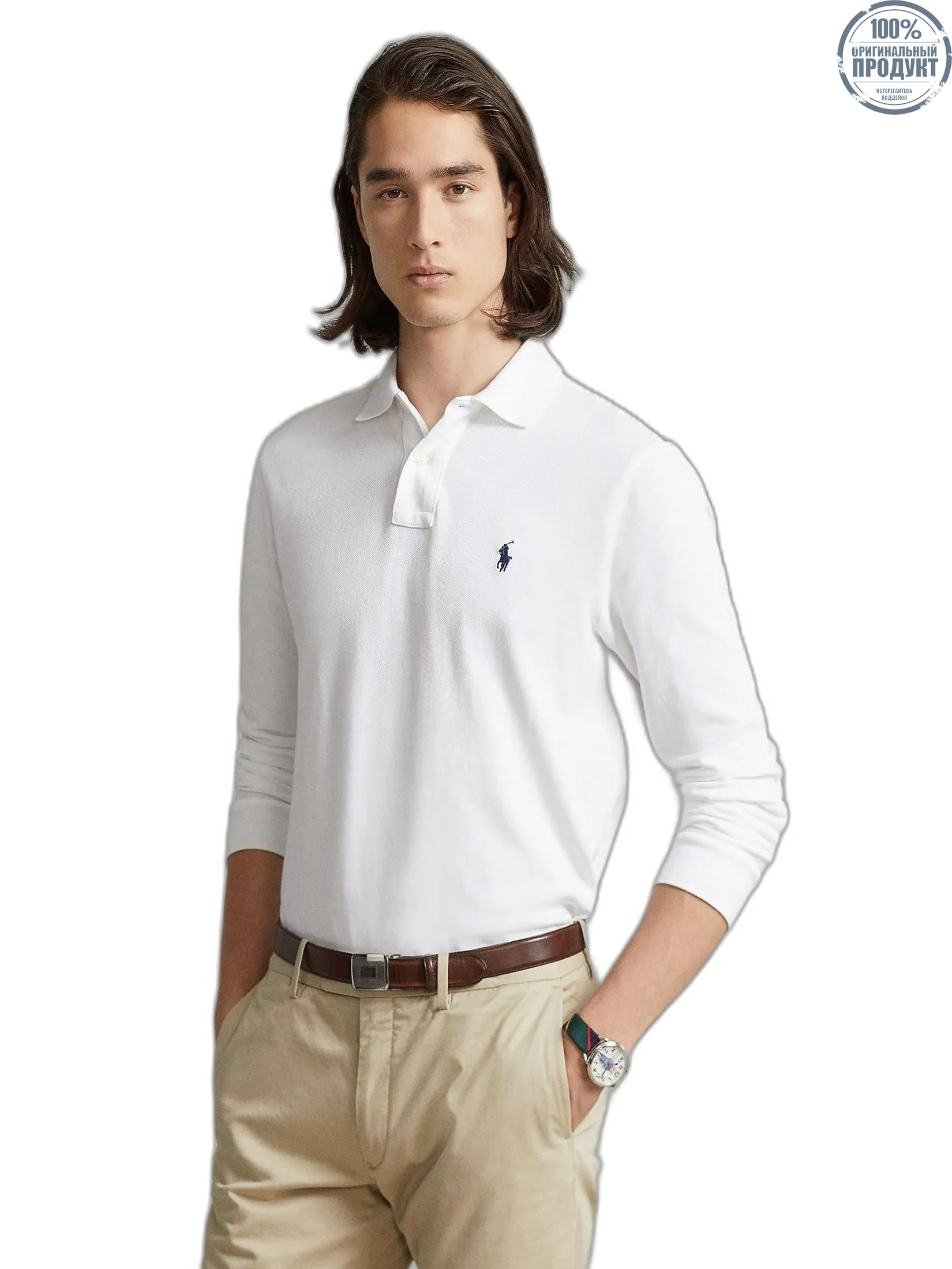 POLO RALPH LAUREN Men Polo-Custom Slim Fit Mesh Polo Shirt MNPOKNI16820114-White POLO RALPH LAUREN Men Polo-Custom Slim Fit Mesh Polo Shirt MNPOKNI16820114-White