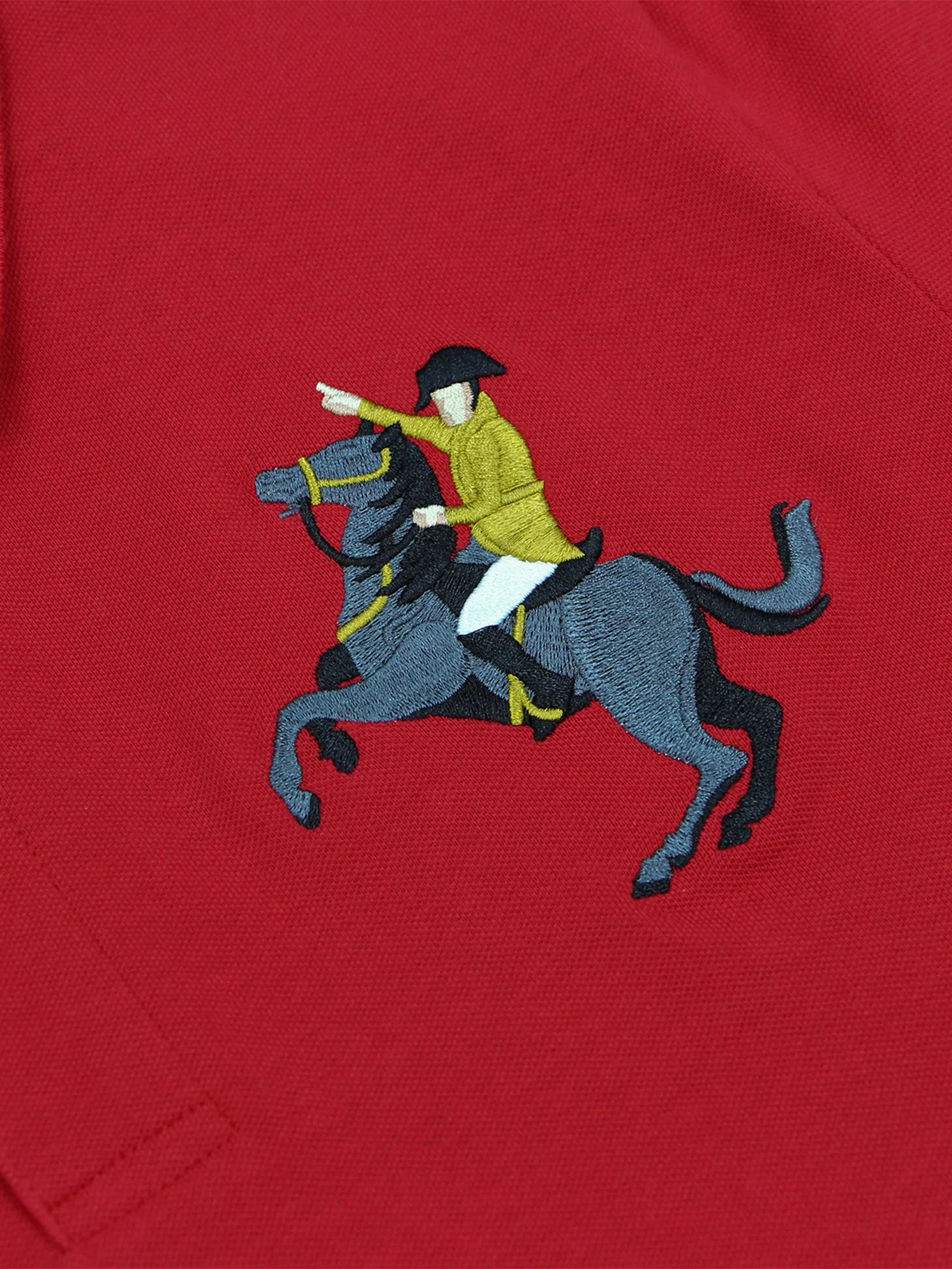 GIORDANO Men's Pique Slim Fit Embroidery Napoleon Polo Haute red GIORDANO Men's Pique Slim Fit Embroidery Napoleon Polo Haute red