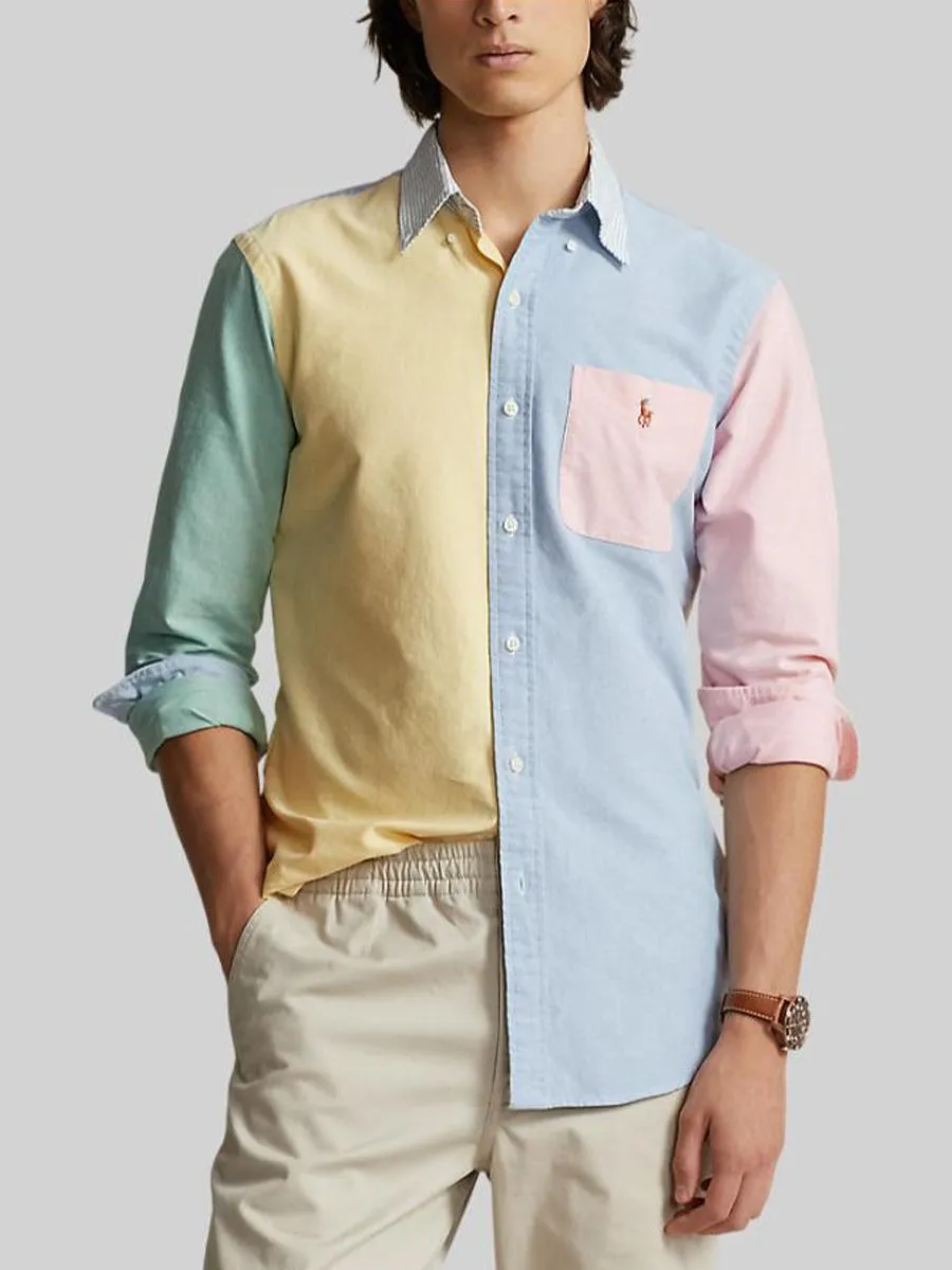 POLO RALPH LAUREN Men Shirt-Custom Fit Oxford Fun Shirt-Multi POLO RALPH LAUREN Men Shirt-Custom Fit Oxford Fun Shirt-Multi