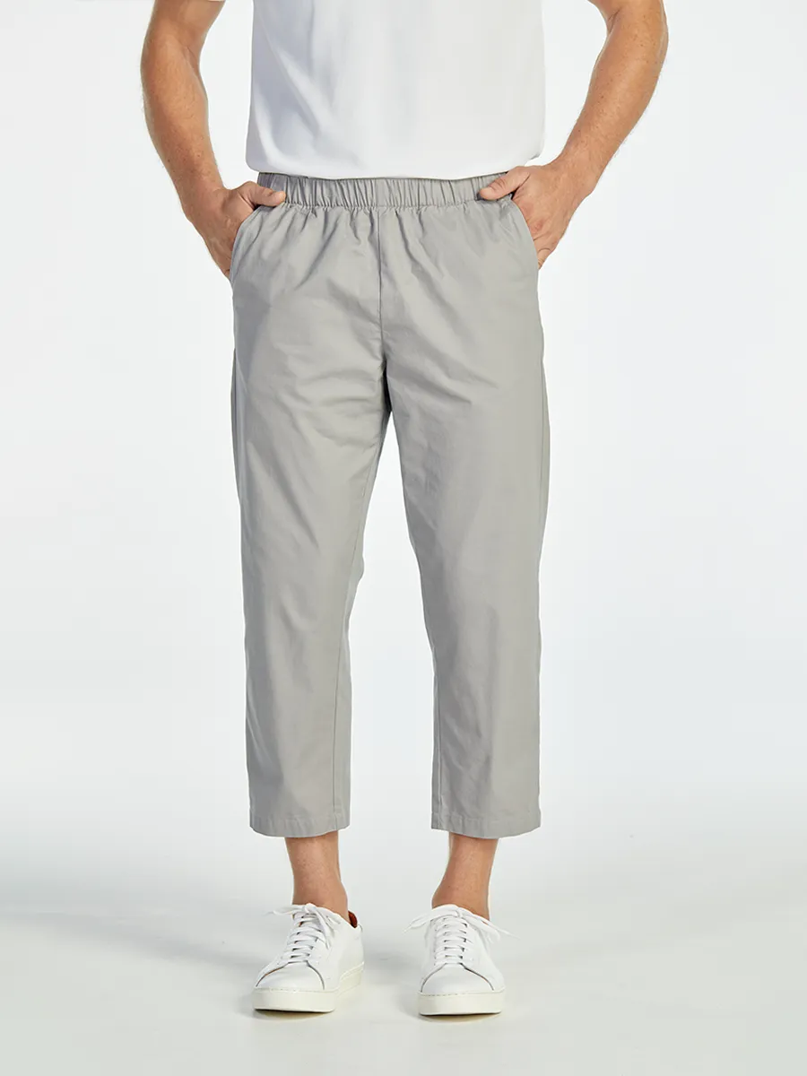 ELLE HOMME MEN ELASTIC WAIST PANTS W8Q001GY - GREY ELLE HOMME MEN ELASTIC WAIST PANTS W8Q001GY - GREY