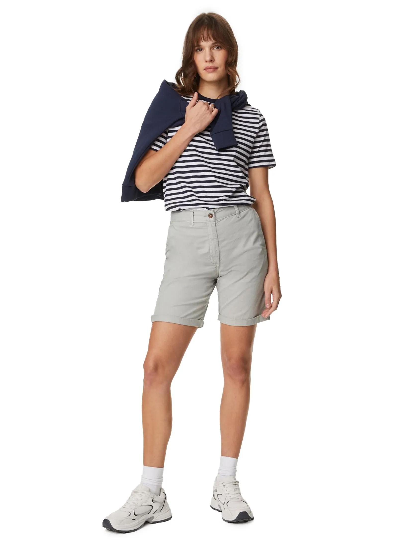 MARKS & SPENCER Women Chino Shorts Tea Dyed Cotton Rich MARKS & SPENCER Women Chino Shorts Tea Dyed Cotton Rich