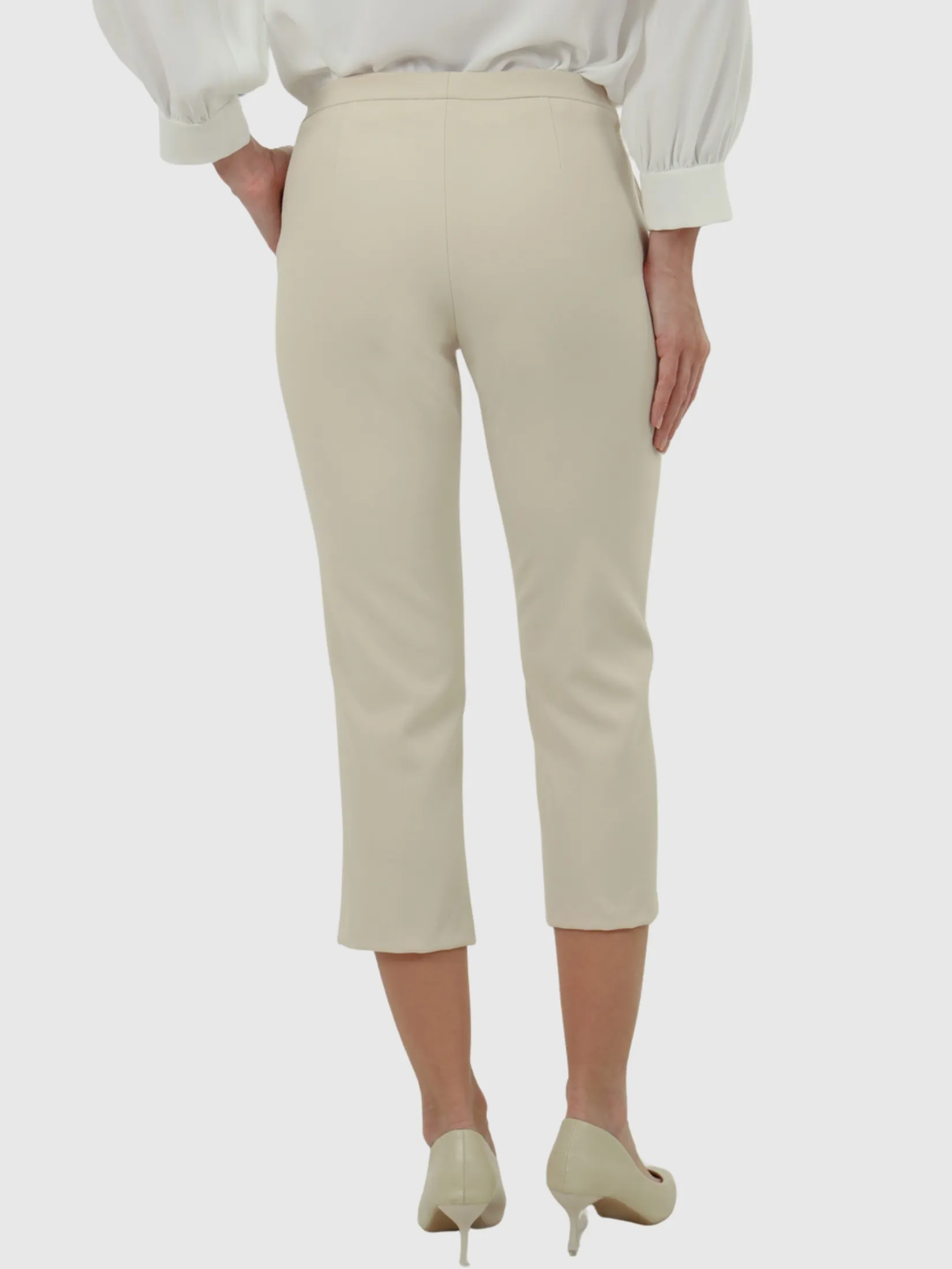 VERONIQA Women Pants Trousers Suiting Spendex Cream VERONIQA Women Pants Trousers Suiting Spendex Cream