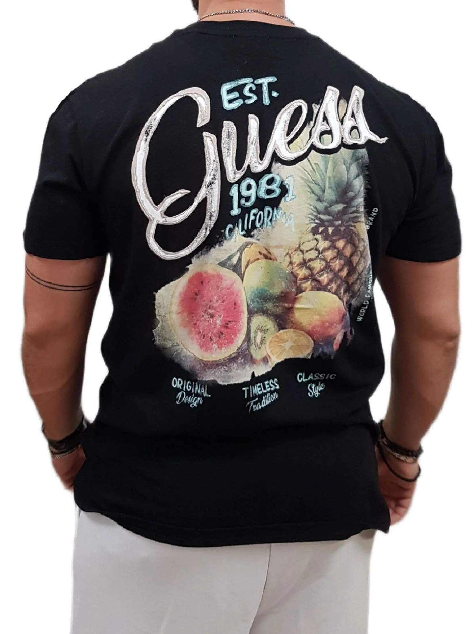 GUESS MEN T-Shirt M5GI21KCT41 - Black GUESS MEN T-Shirt M5GI21KCT41 - Black