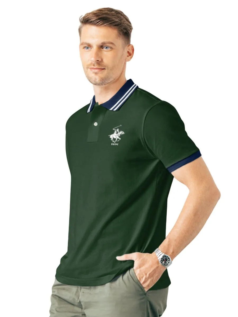BEVERLY HILLS POLO CLUB Green Men Polo Shirts Model BN2V006 BEVERLY HILLS POLO CLUB Green Men Polo Shirts Model BN2V006