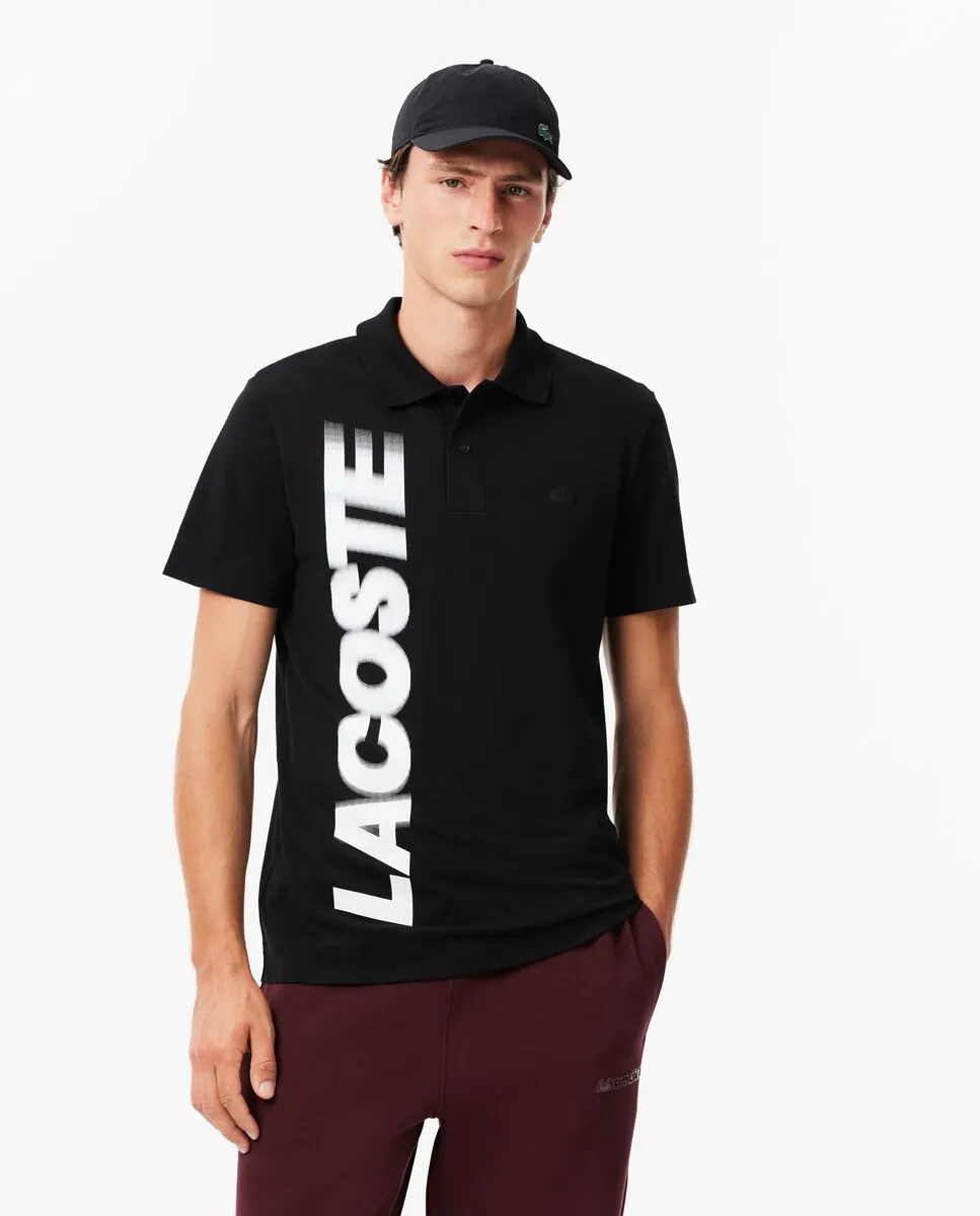 LACOSTE Regular Fit Lacoste Movement Polo Shirt Black LACOSTE Regular Fit Lacoste Movement Polo Shirt Black