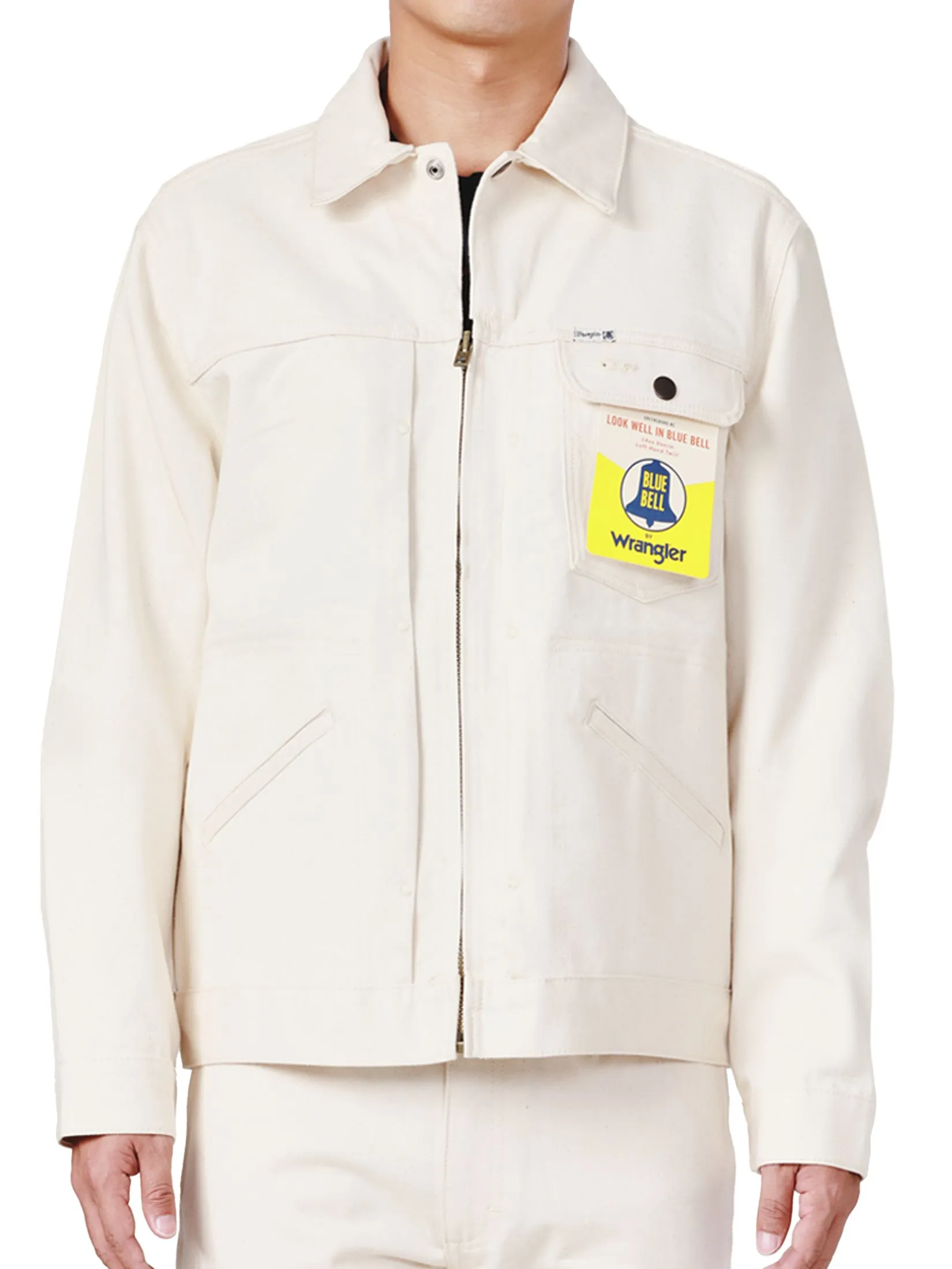 WRANGLER Men's Jacket Blue Bell Collection Regular Fit Off-White WRANGLER Men's Jacket Blue Bell Collection Regular Fit Off-White