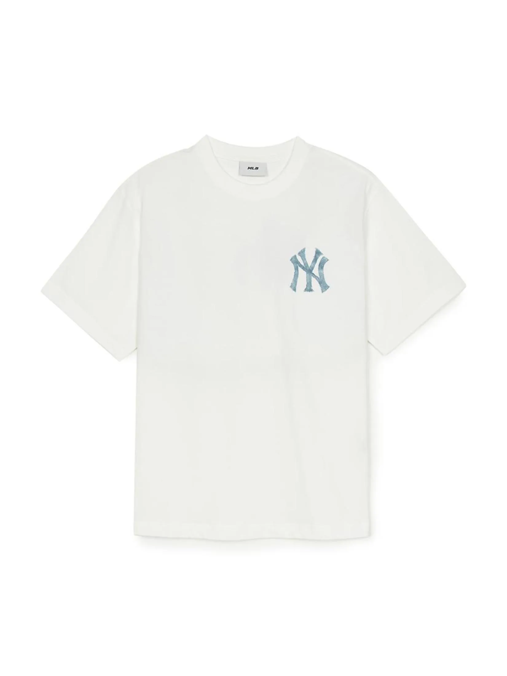 MLB Unisex Denim-Like Monogram Big Lux Oversized-Fit T-Shirt Model  3ATSM0953  50IVS  Ivory MLB Unisex Denim-Like Monogram Big Lux Oversized-Fit T-Shirt Model  3ATSM0953  50IVS  Ivory