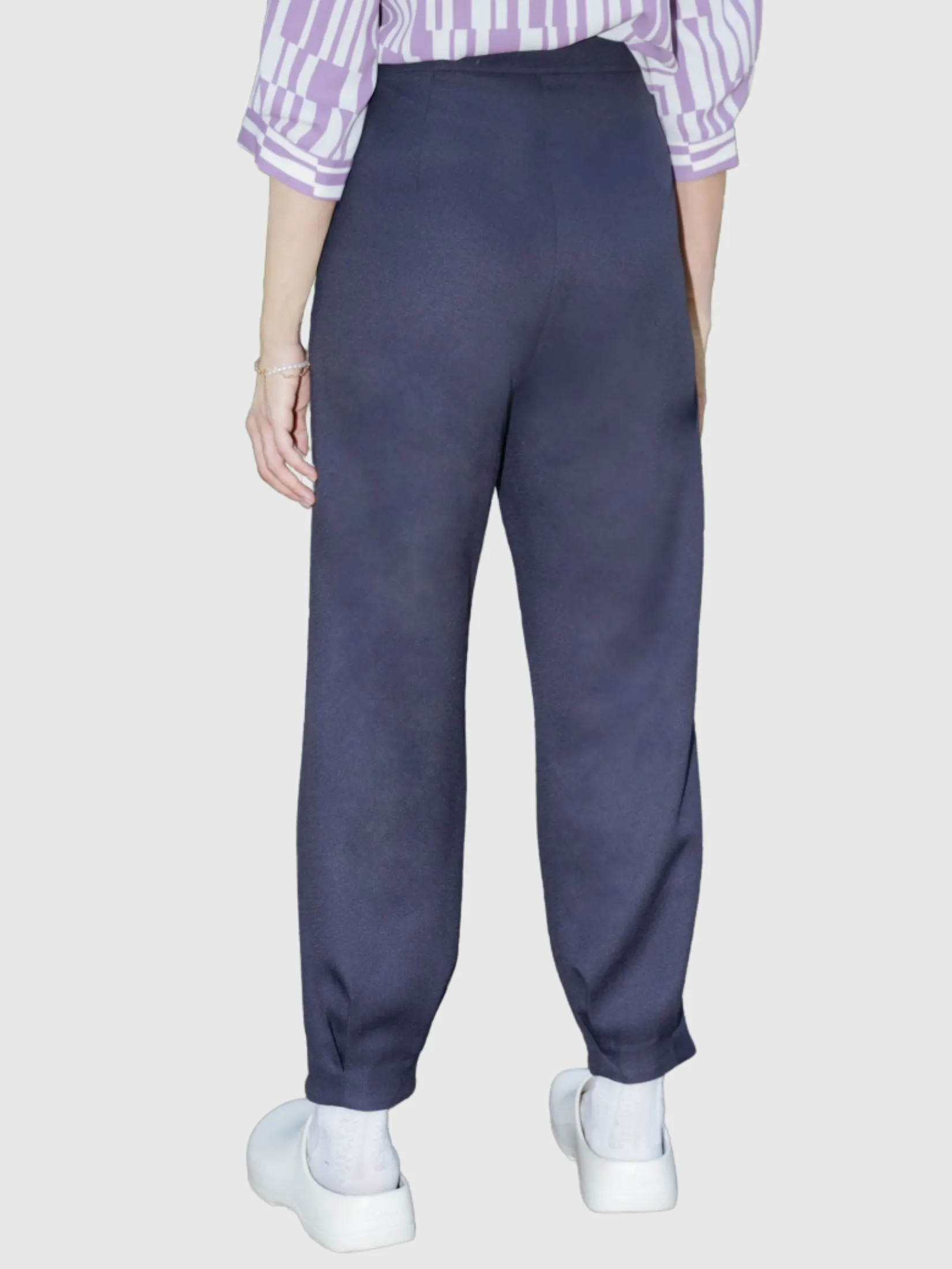 MIKIKO Women Pants Trousers Moss Crepe Dark Grey MIKIKO Women Pants Trousers Moss Crepe Dark Grey