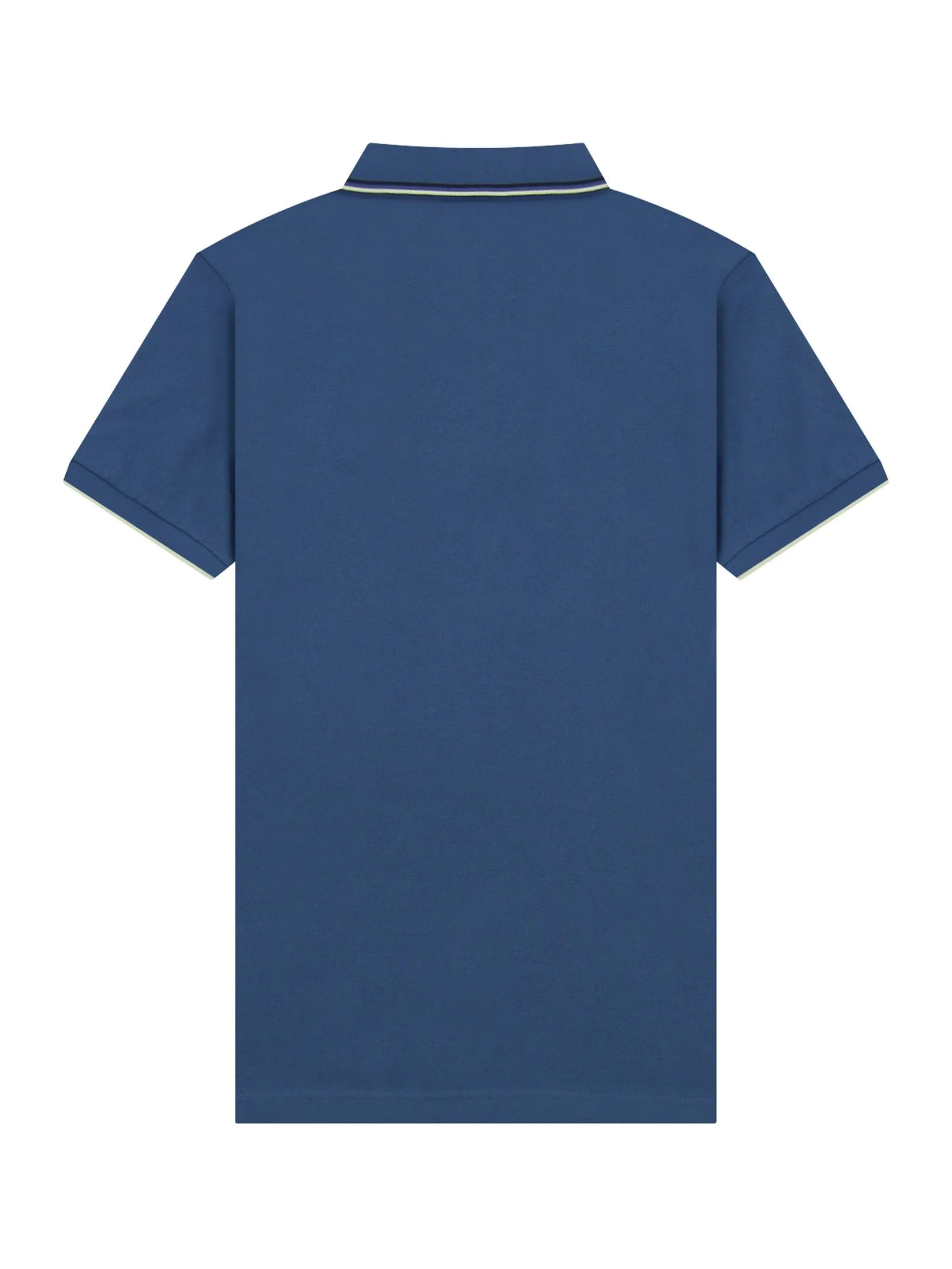 GIORDANO Men's Cotton Lycra Solid Polo Key Largo Blue GIORDANO Men's Cotton Lycra Solid Polo Key Largo Blue