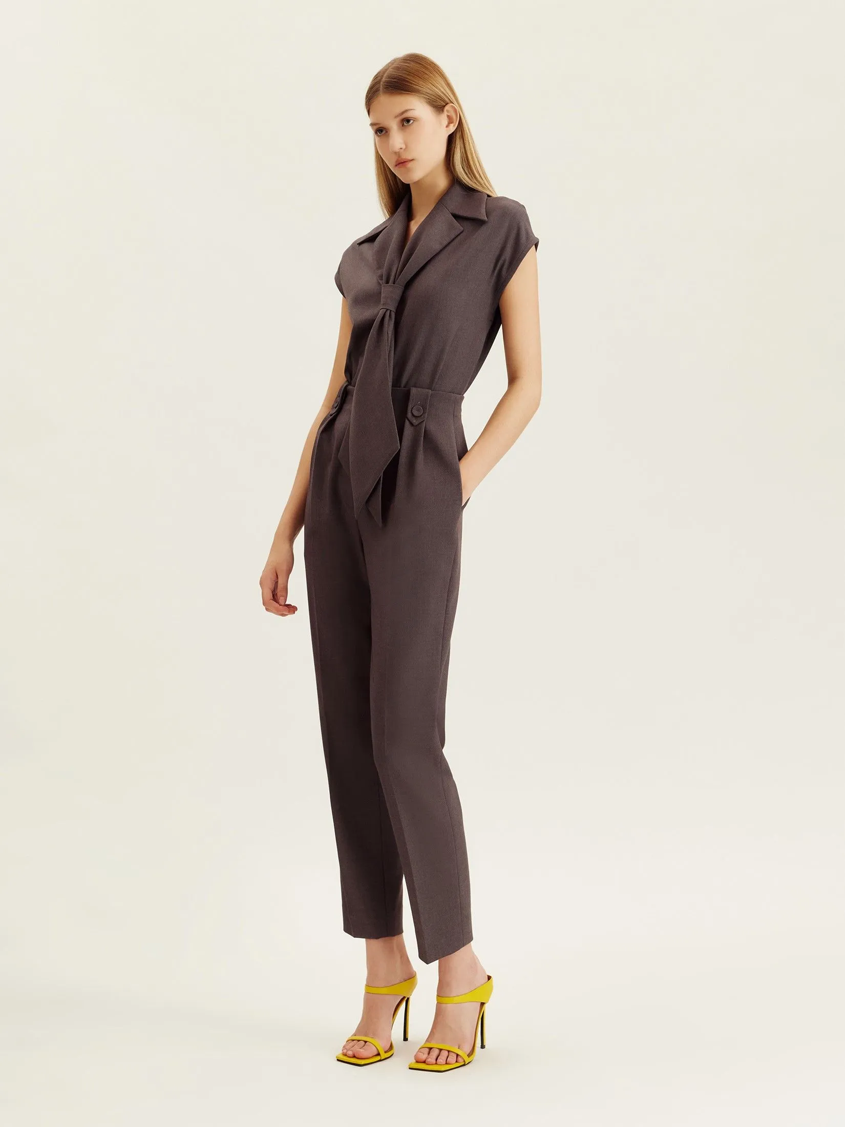 ASAVA (AW24) Brynn Women Cropped Pants Grey ASAVA (AW24) Brynn Women Cropped Pants Grey