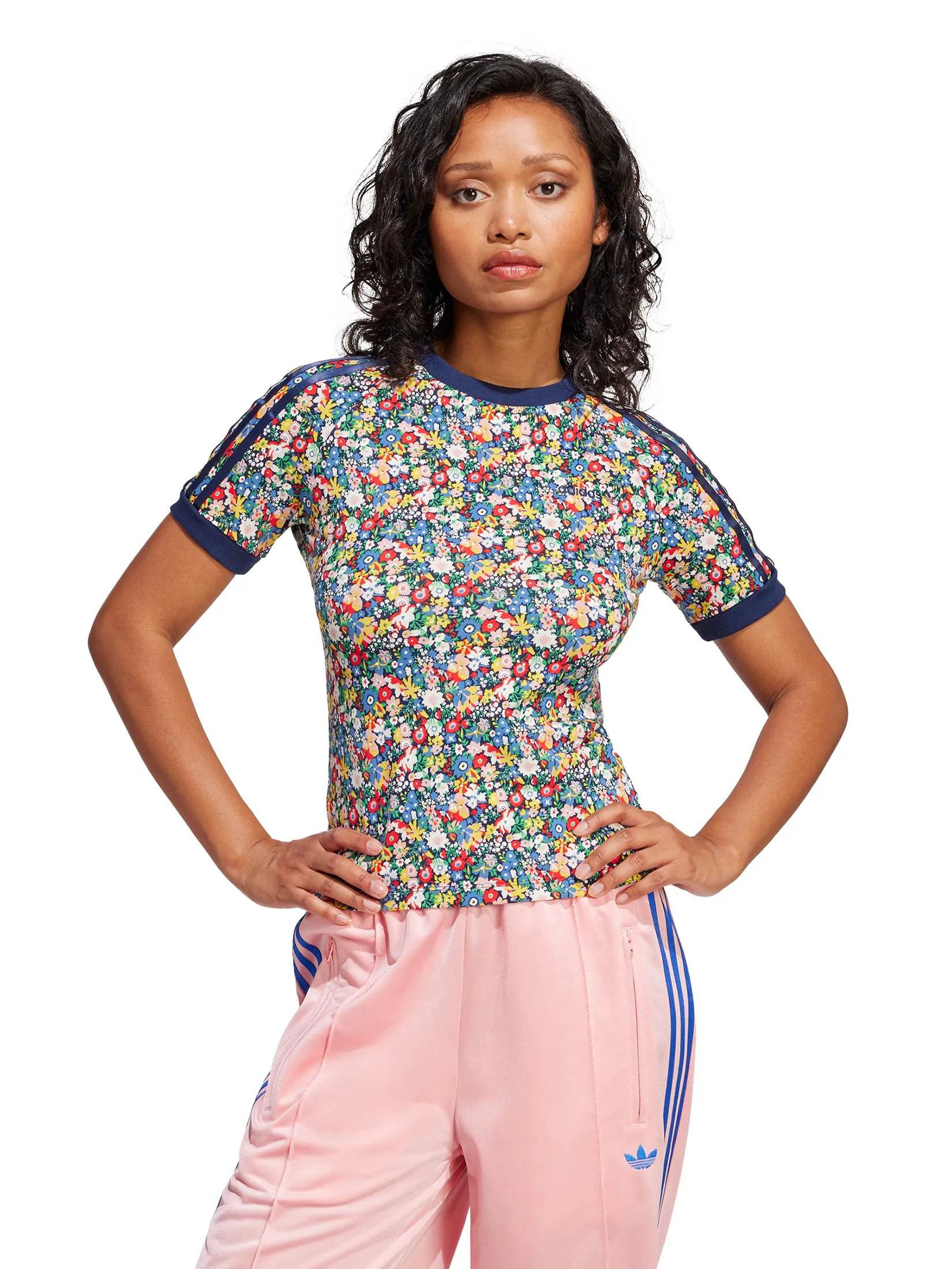 ADIDAS Women T-Shirt Adidas Originals x Liberty London Cali JC7776 A/S UK Multi-Color ADIDAS Women T-Shirt Adidas Originals x Liberty London Cali JC7776 A/S UK Multi-Color