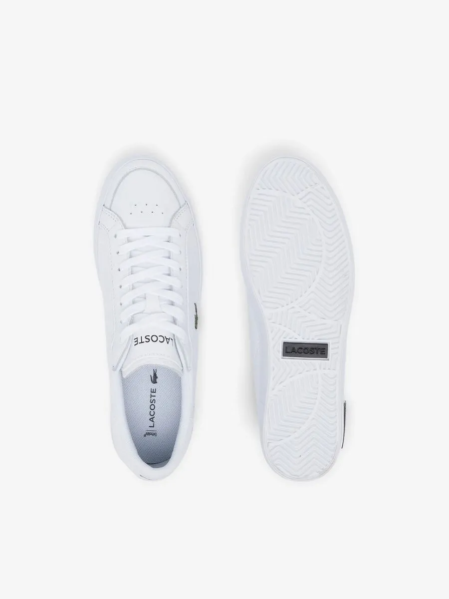 LACOSTE White Women’s Lacoste Powercourt Leather Considered Detailing Trainers LACOSTE White Women’s Lacoste Powercourt Leather Considered Detailing Trainers