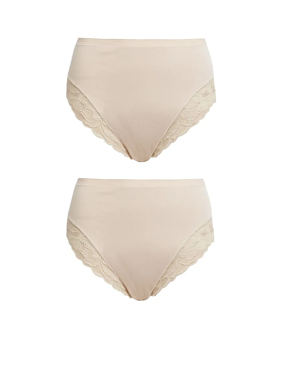 MARKS & SPENCER Women Knickers Firm Control High Leg 2pk Rose Quartz MARKS & SPENCER Women Knickers Firm Control High Leg 2pk Rose Quartz