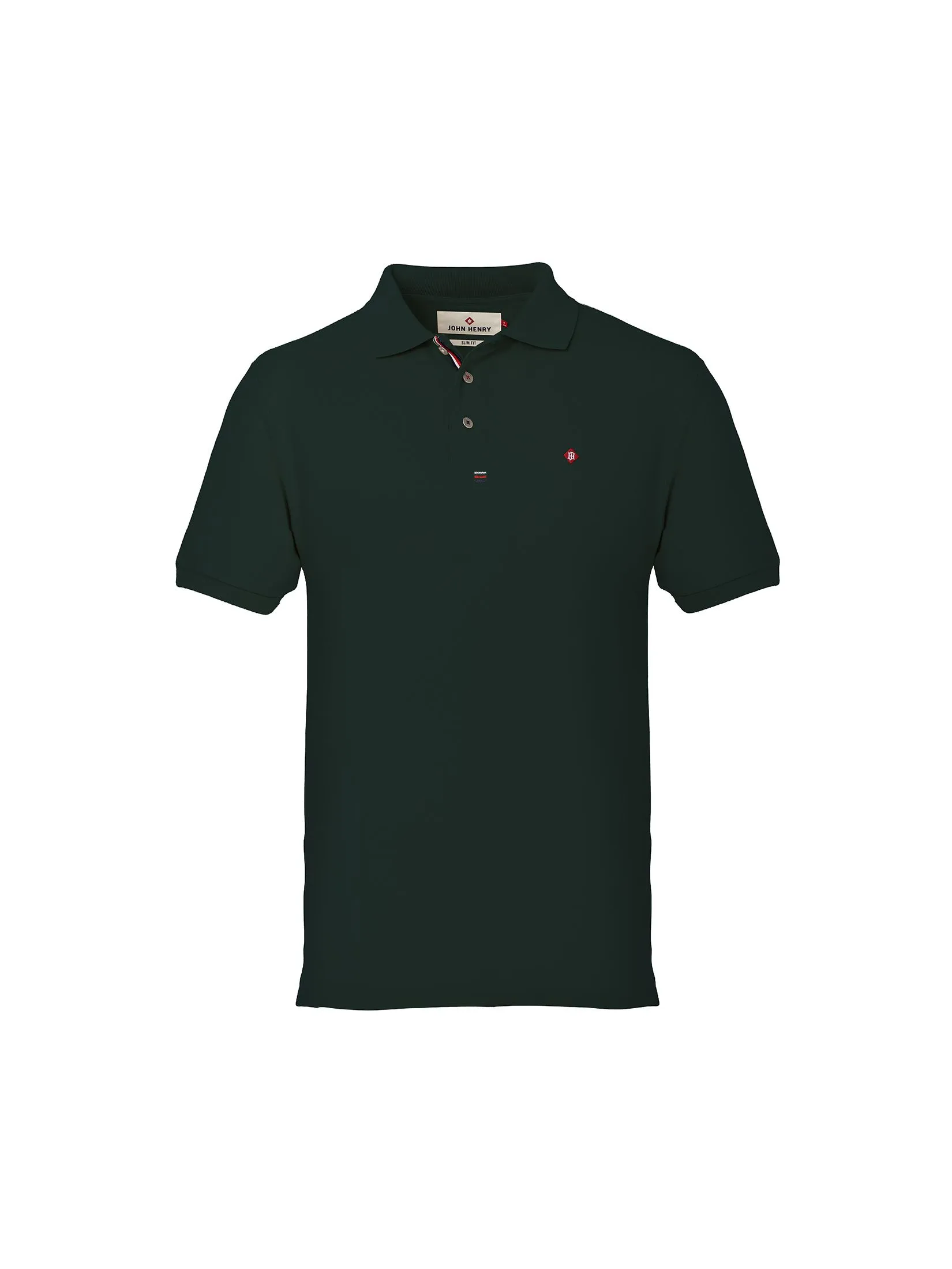 JOHN HENRY Men's Polo (Slim Fit) ESSENTIALS Dark Green JOHN HENRY Men's Polo (Slim Fit) ESSENTIALS Dark Green