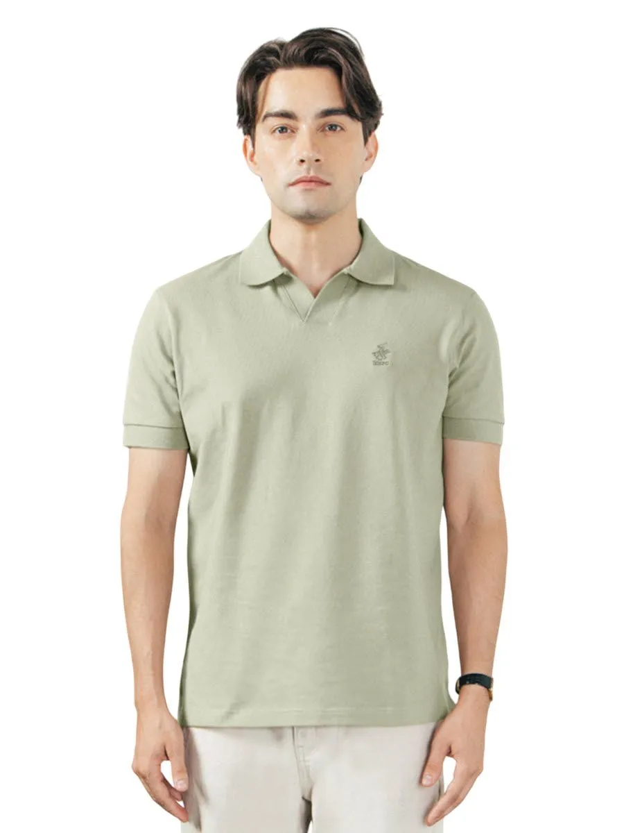 BEVERLY HILLS POLO CLUB Green Men Polo Shirts Model BV2I002 BEVERLY HILLS POLO CLUB Green Men Polo Shirts Model BV2I002