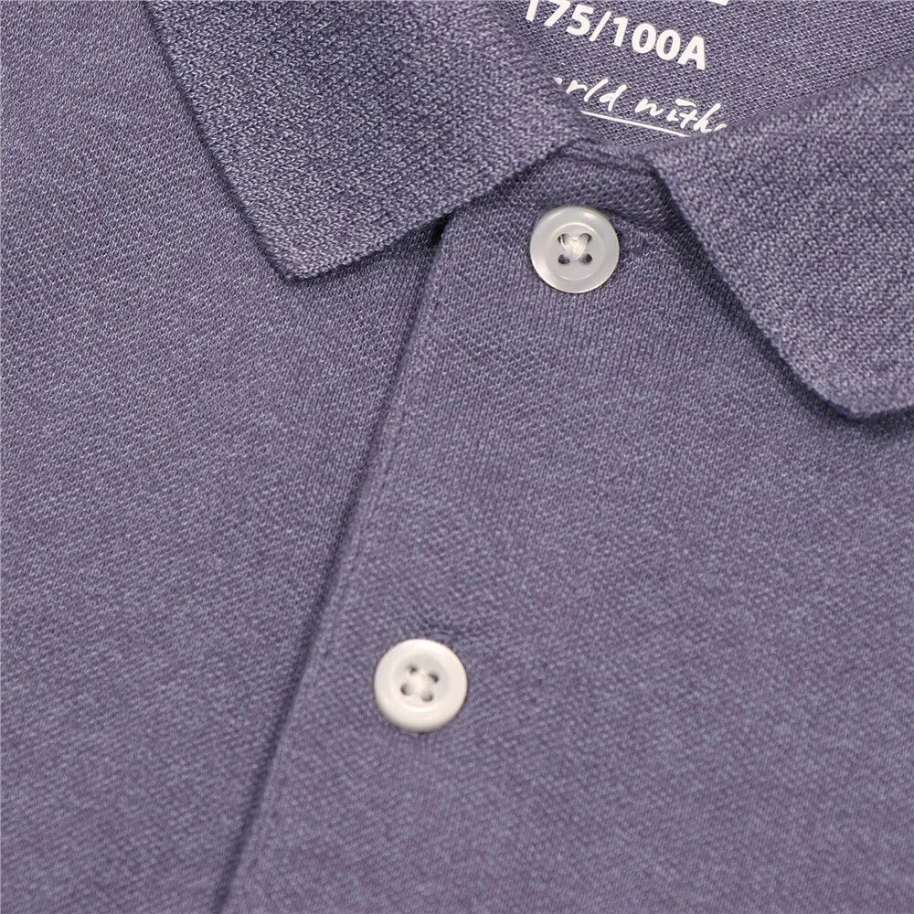 GIORDANO Purple Men's 3D Lion Cotton Lycra Pique Polo GIORDANO Purple Men's 3D Lion Cotton Lycra Pique Polo