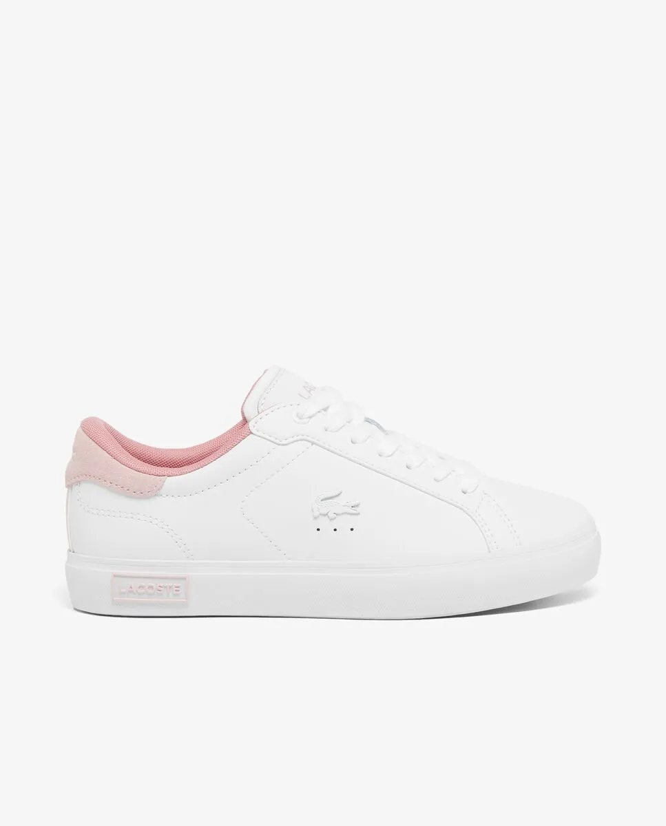LACOSTE Women’s Powercourt Leather Sneakers White LACOSTE Women’s Powercourt Leather Sneakers White