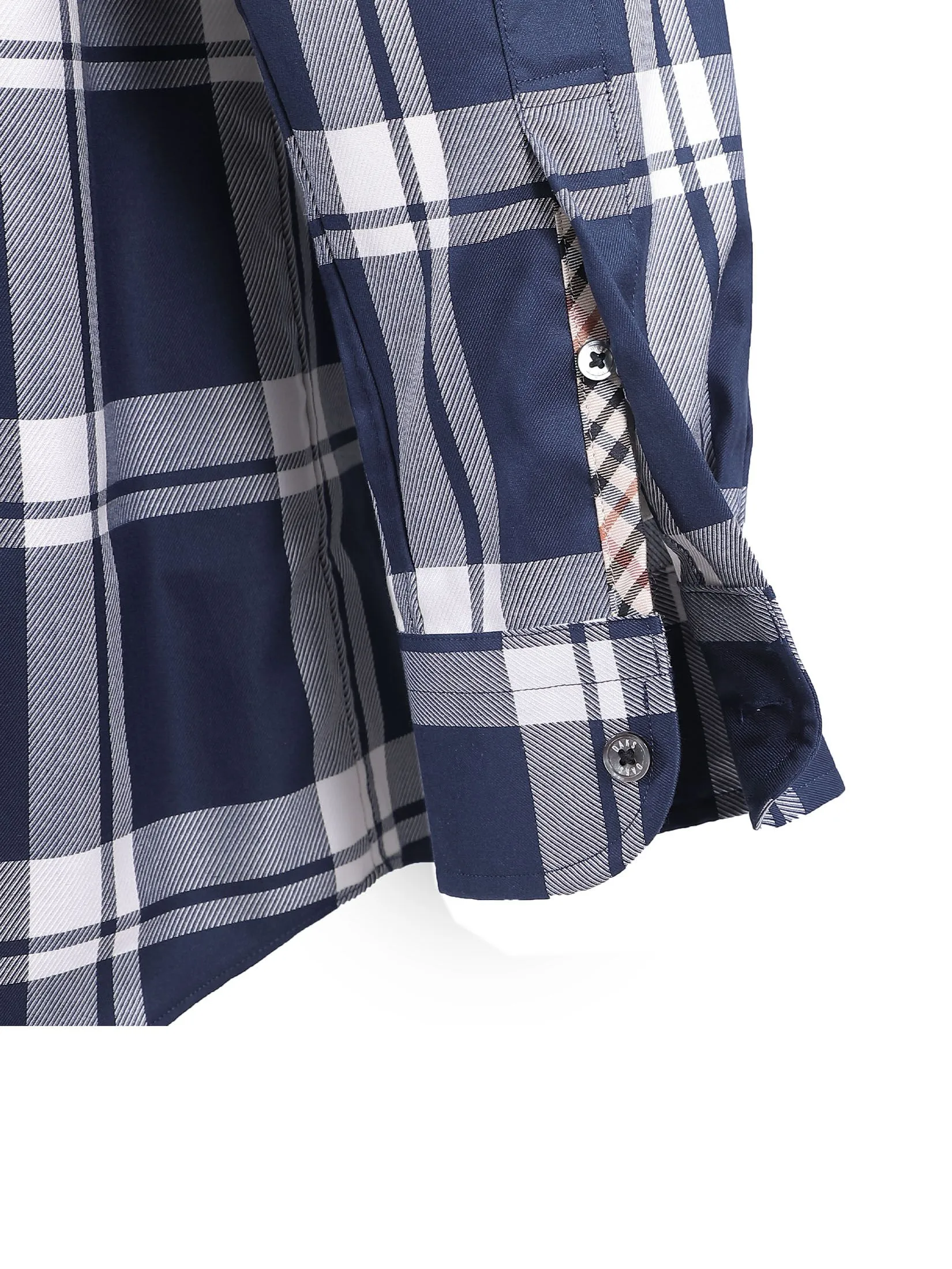 DAKS Men Long Sleeve Shirt Regular Fit Navy DAKS Men Long Sleeve Shirt Regular Fit Navy