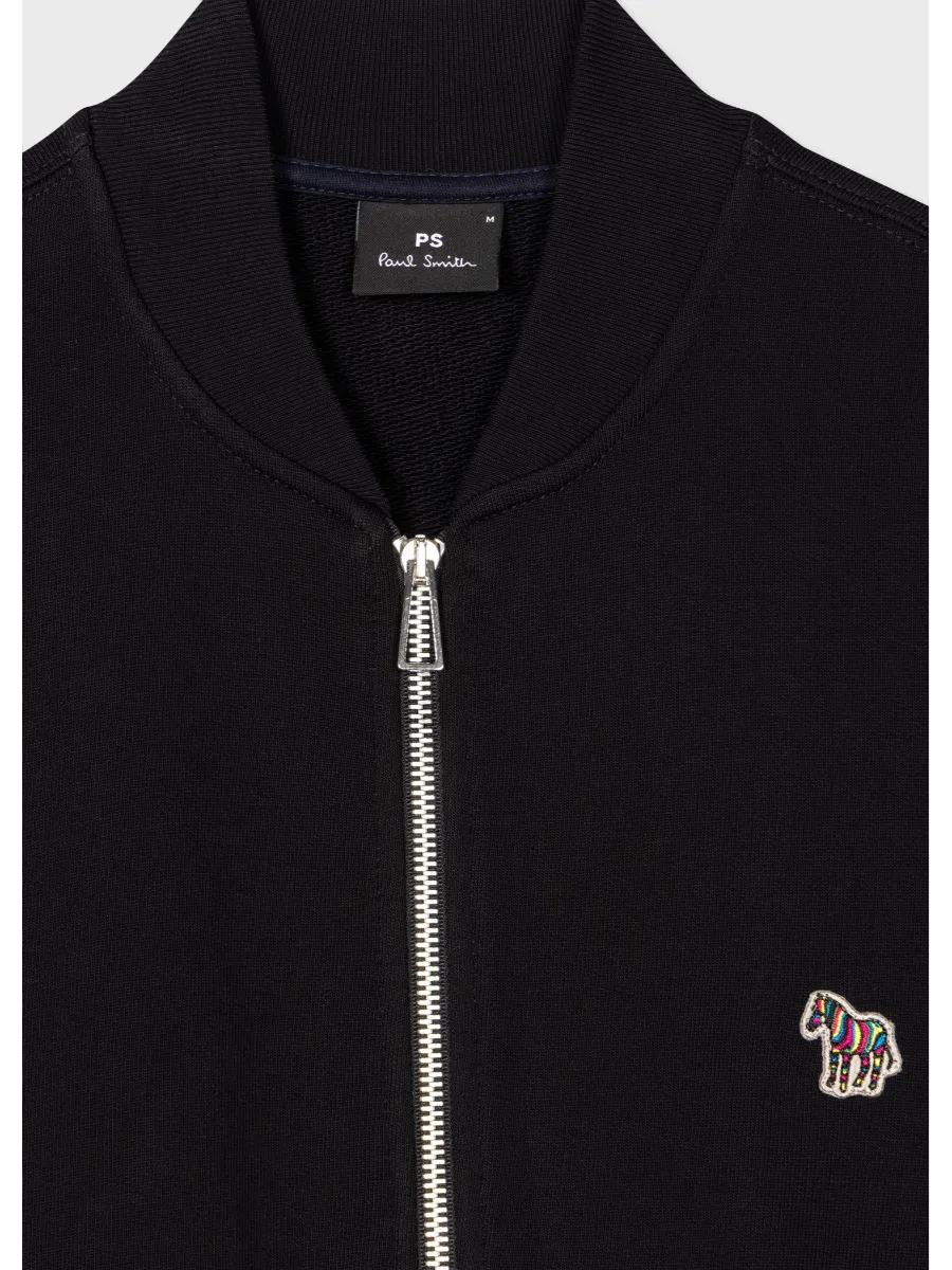 PAUL SMITH SWEATSHIRTS MENS REG FIT ZIP BOMBER ZEBRA BLACK PAUL SMITH SWEATSHIRTS MENS REG FIT ZIP BOMBER ZEBRA BLACK