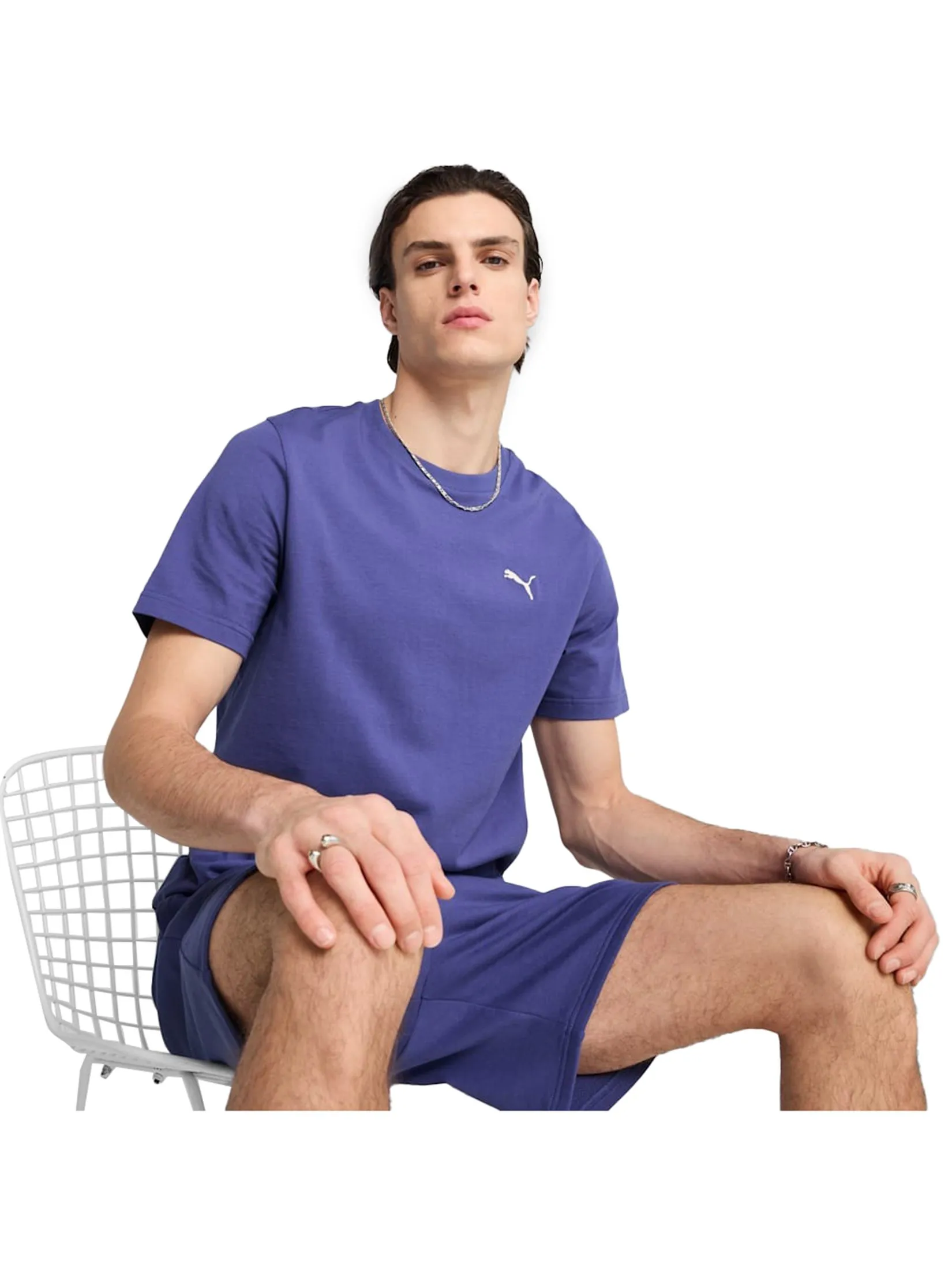 PUMA Men Tee Wardrobe Essentials Blue Crystal PUMA Men Tee Wardrobe Essentials Blue Crystal