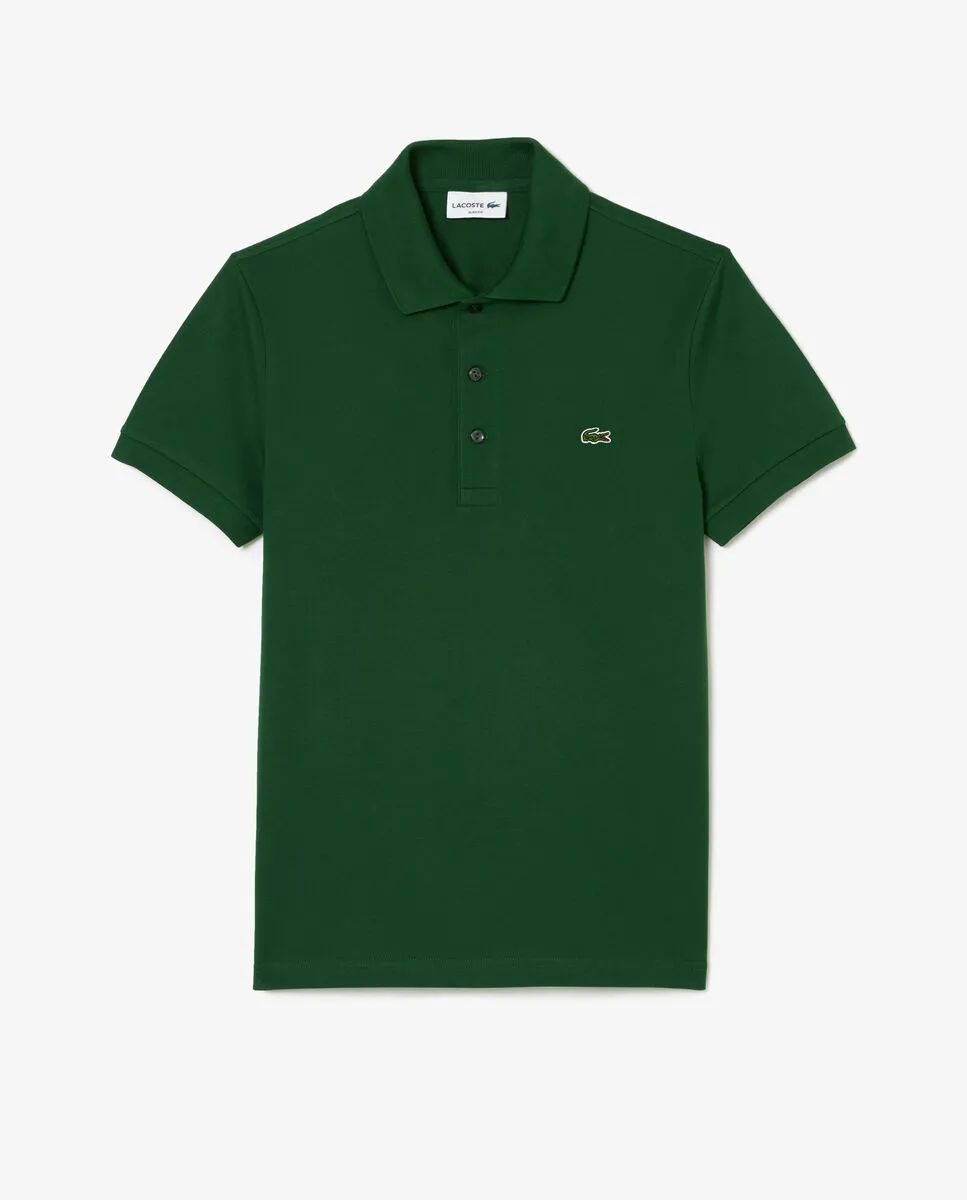 LACOSTE Slim Fit Stretch Piqu  Polo Shirt Green