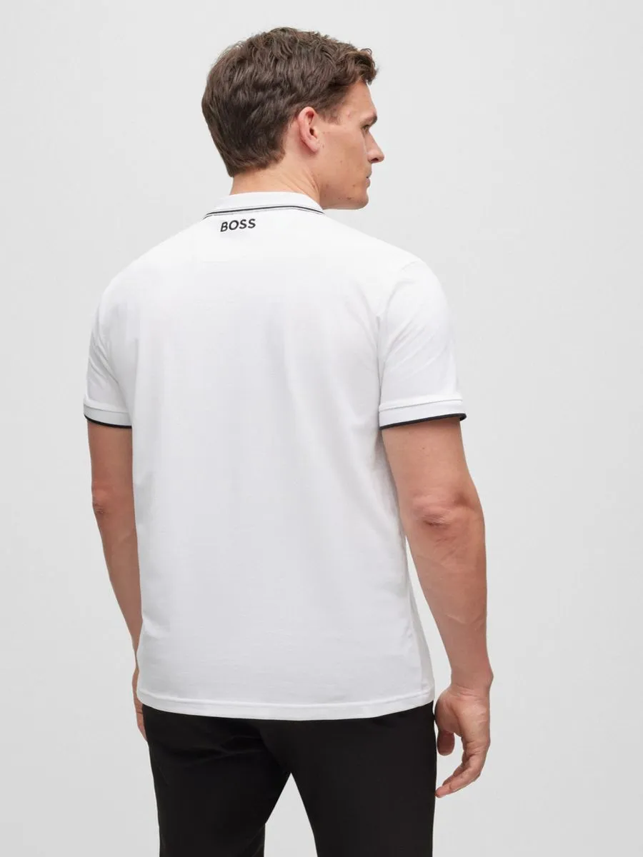 BOSS Men's Polos Regular Fit White BOSS Men's Polos Regular Fit White