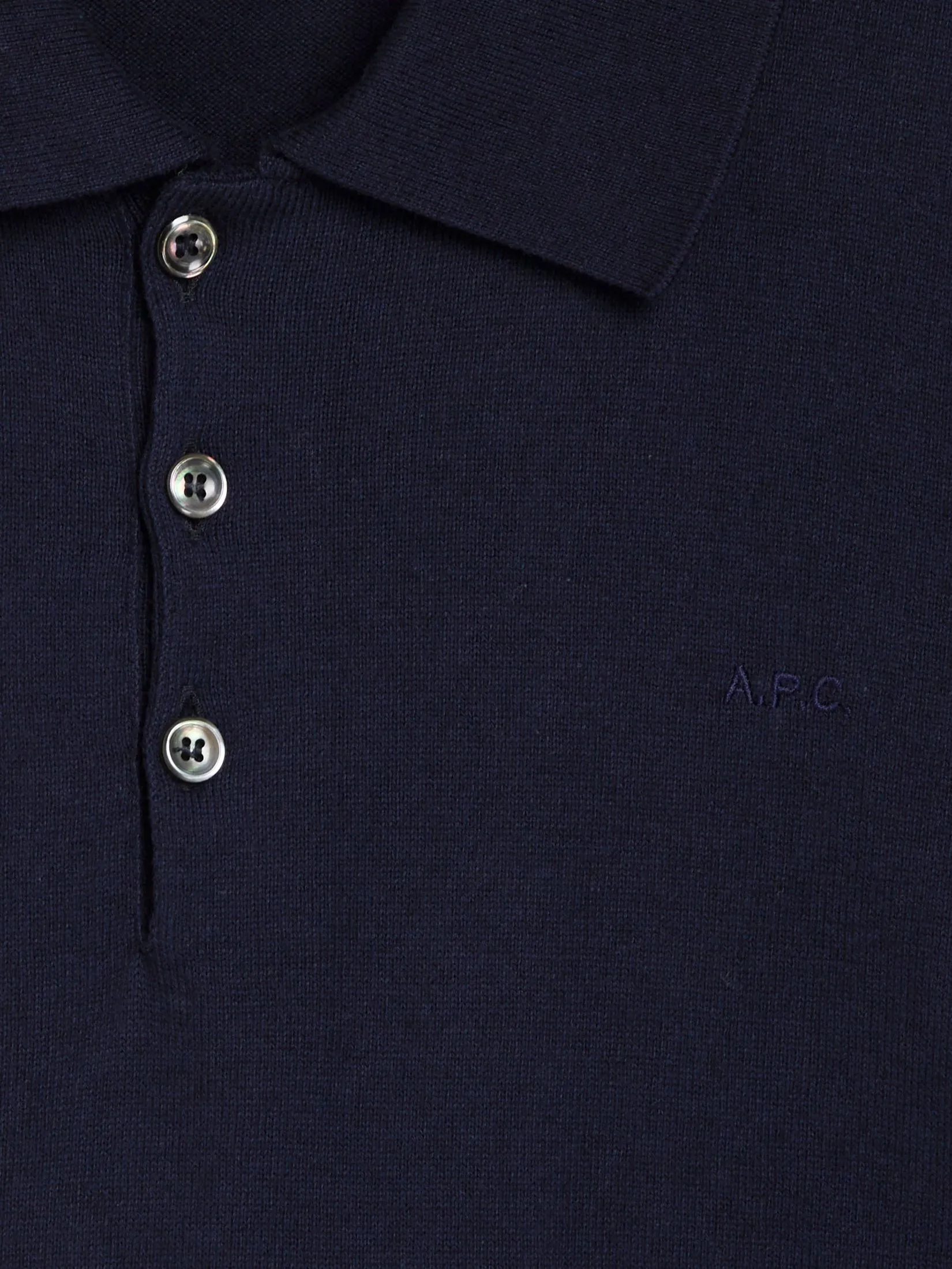 A.P.C. Men Polo Shirt Gregory Navy A.P.C. Men Polo Shirt Gregory Navy