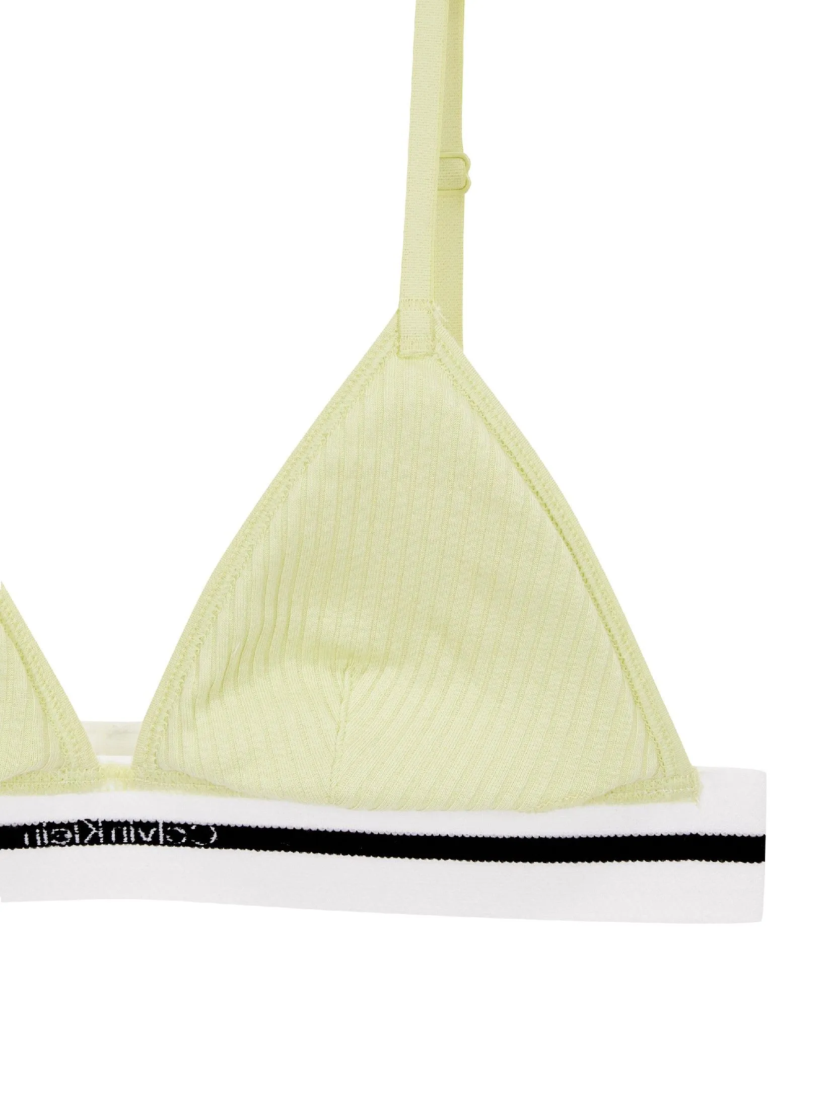 CALVIN KLEIN Women's Cotton Modal Stretch Lip Triangle Lemon Yellow CALVIN KLEIN Women's Cotton Modal Stretch Lip Triangle Lemon Yellow
