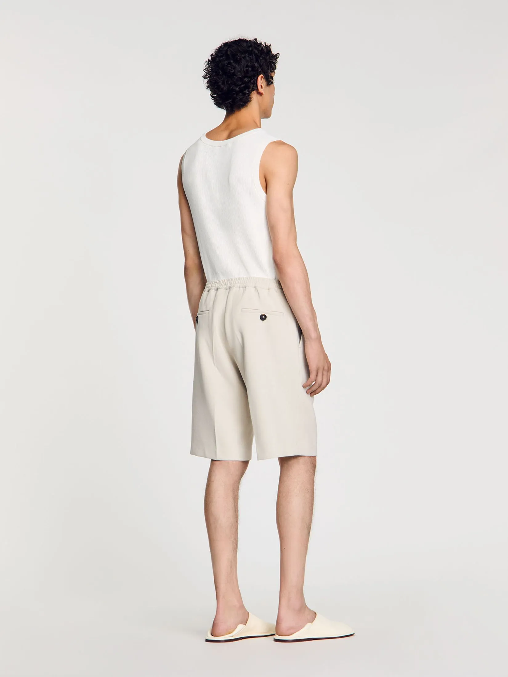 SANDRO Jersey Bermuda Shorts