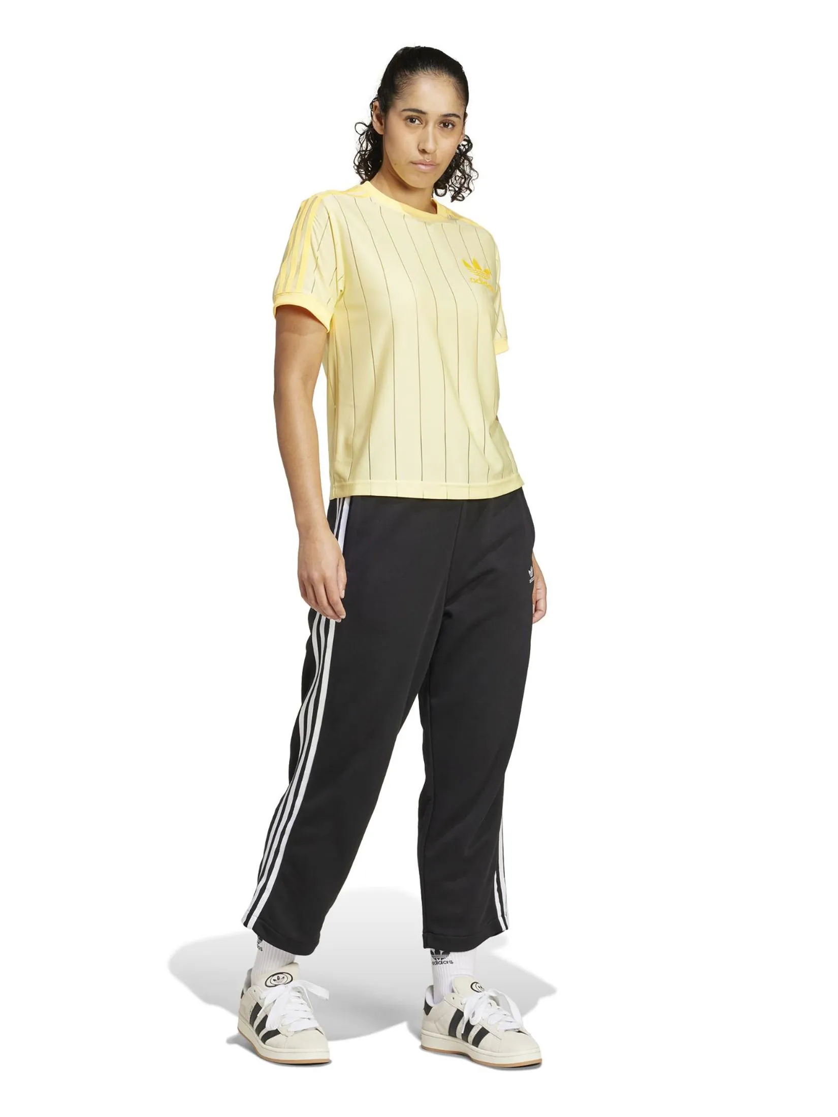 ADIDAS Women T-Shirt 3-Stripes Almost Yellow ADIDAS Women T-Shirt 3-Stripes Almost Yellow