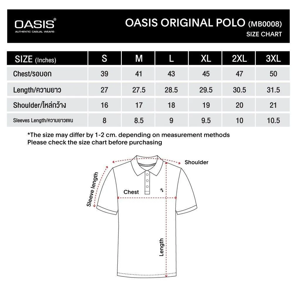 OASIS Men's Polo Shirt Maroon