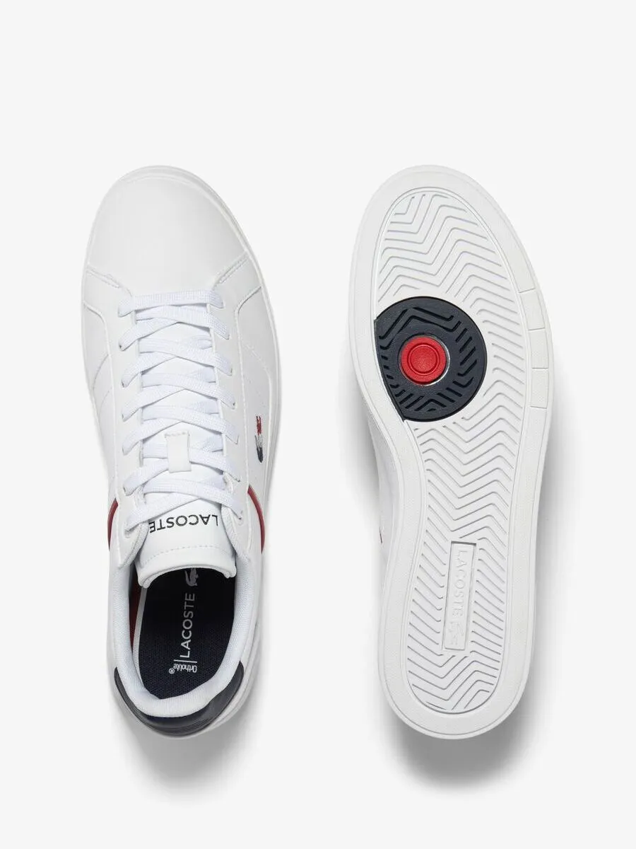 LACOSTE White Men’s Lacoste Europa Pro Leather Heel Pop Trainers LACOSTE White Men’s Lacoste Europa Pro Leather Heel Pop Trainers