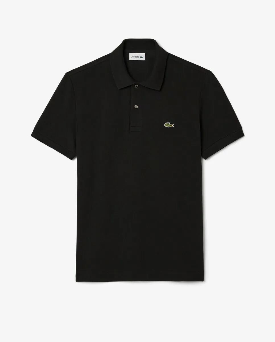 LACOSTE Classic Fit L.12.12 LIGHT Piqu  Polo Shirt Black LACOSTE Classic Fit L.12.12 LIGHT Piqu  Polo Shirt Black