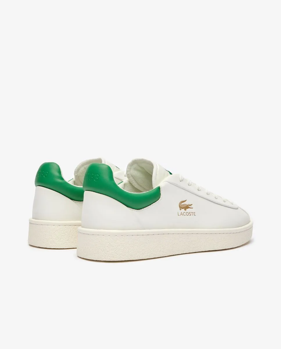 LACOSTE White Men’s Baseshot Premium Leather Trainers LACOSTE White Men’s Baseshot Premium Leather Trainers