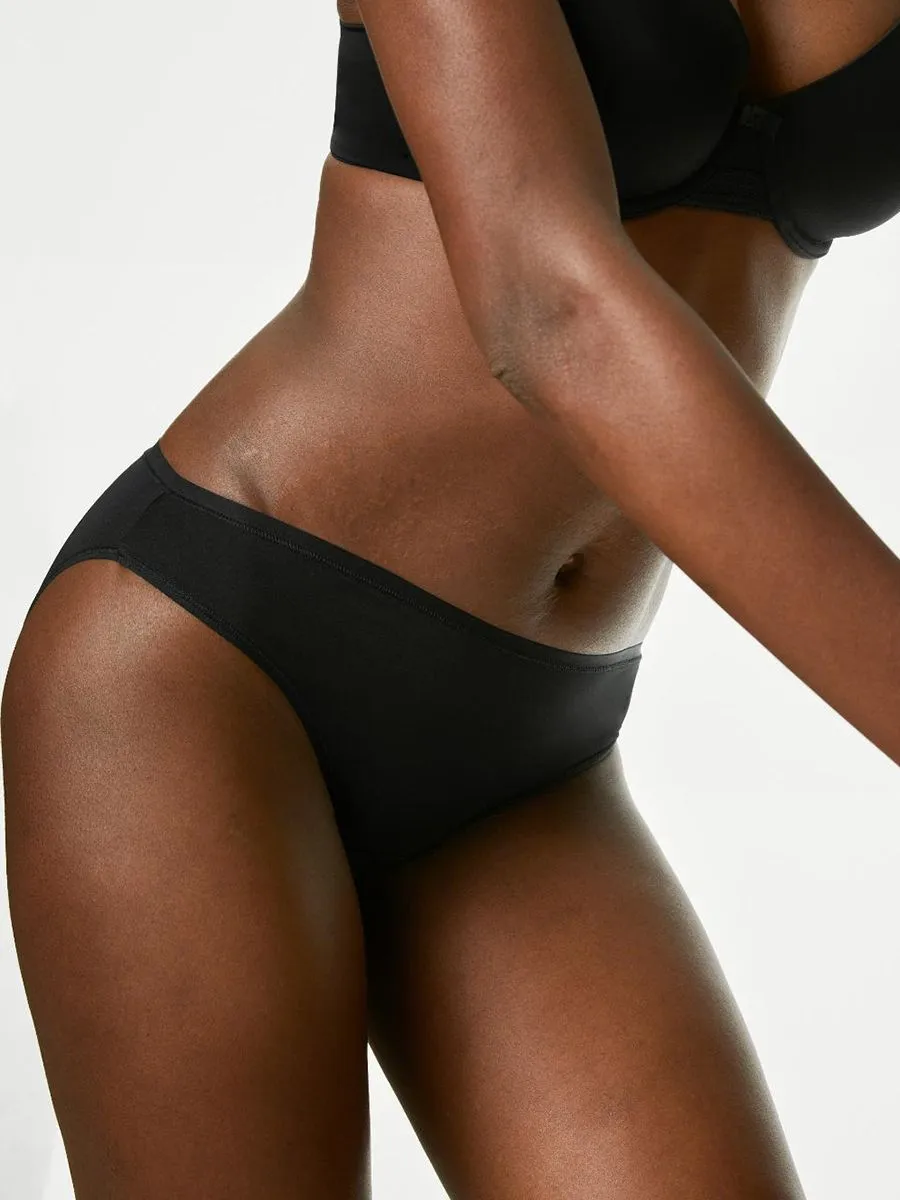 MARKS & SPENCER Women Bikini Knickers 4pk Microfibre Black MARKS & SPENCER Women Bikini Knickers 4pk Microfibre Black