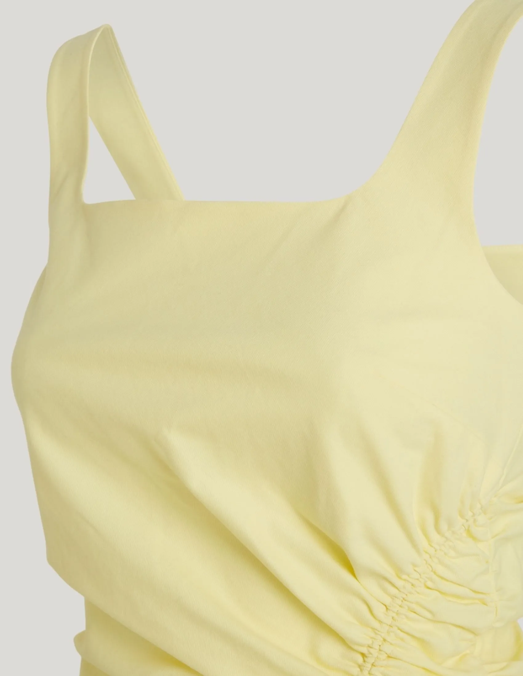 KARL LAGERFELD RTW-1 GATHERED STRETCH WOMEN DRESS ELFIN YELLOW