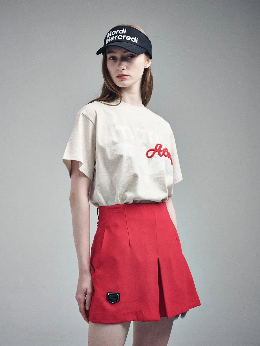 MARDI MERCREDI ACTIF T-Shirt Actif Bloommardi Oatmeal Red F MARDI MERCREDI ACTIF T-Shirt Actif Bloommardi Oatmeal Red F