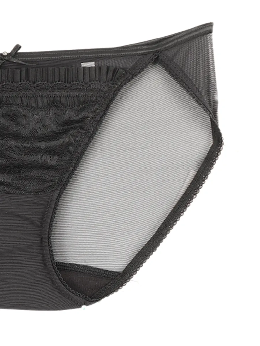 BSC Lingerie Women Bikini style see-through lace BU1114 BLACK BSC Lingerie Women Bikini style see-through lace BU1114 BLACK