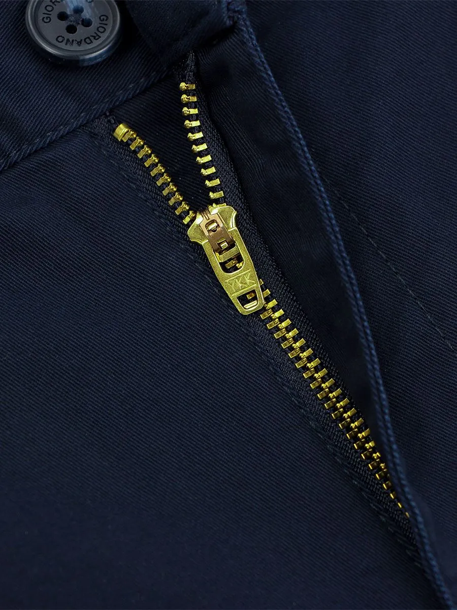 GIORDANO Men's Low rise Slim Taper Super Stretch Pants Navy blue GIORDANO Men's Low rise Slim Taper Super Stretch Pants Navy blue