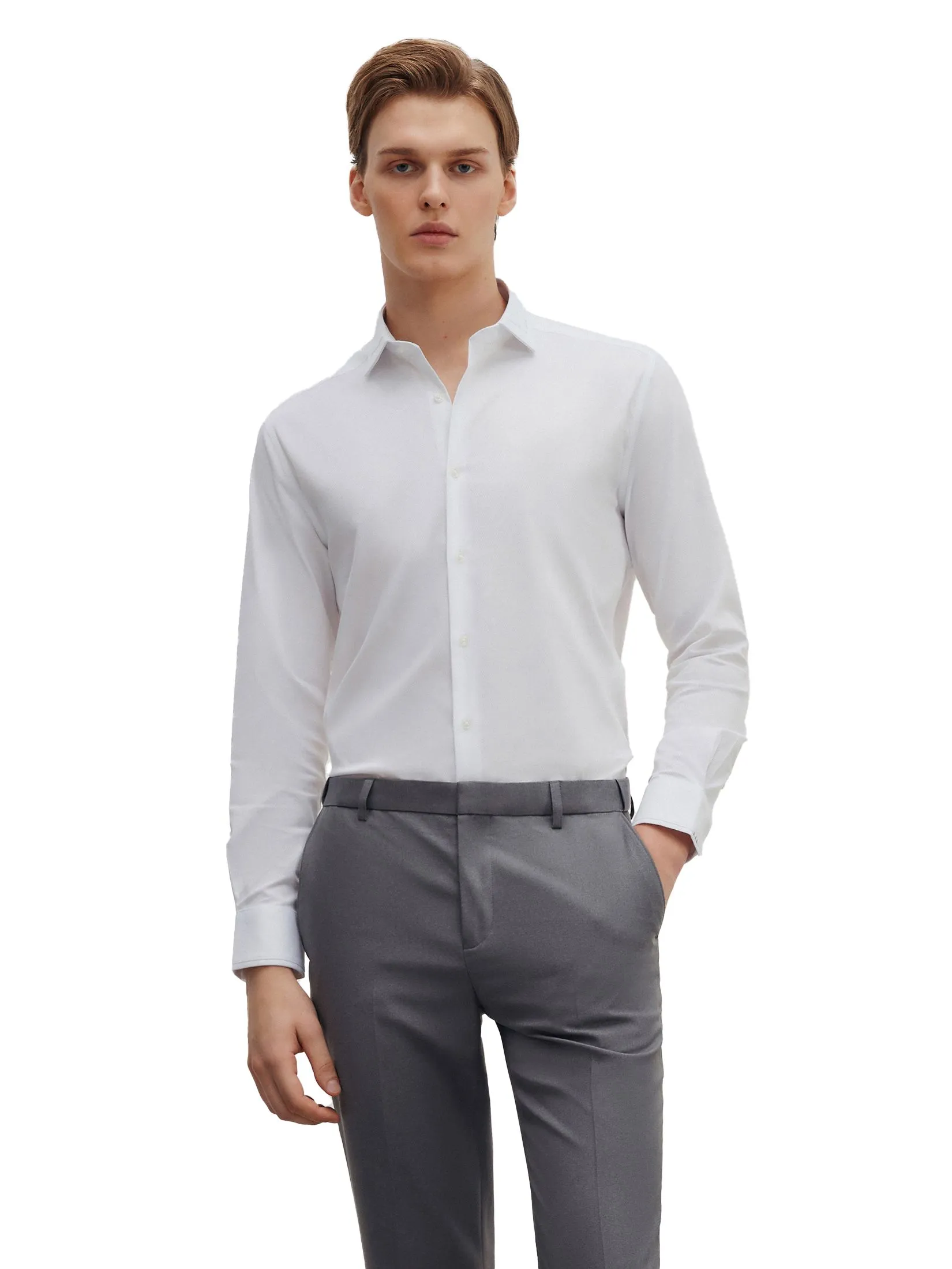 G2000 Men Clothing Non -Iron Smart Fit Shirt  Smart Fit - White G2000 Men Clothing Non -Iron Smart Fit Shirt  Smart Fit - White